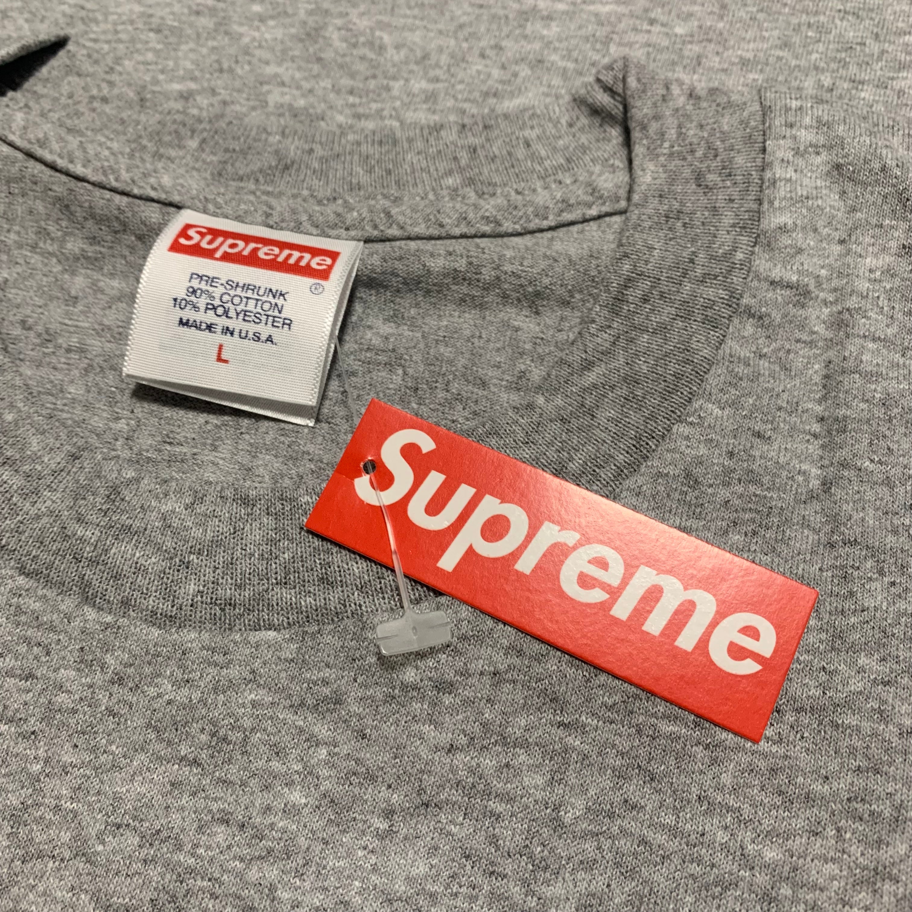 Supreme Large Futura Box Logo Grey Tee 2024