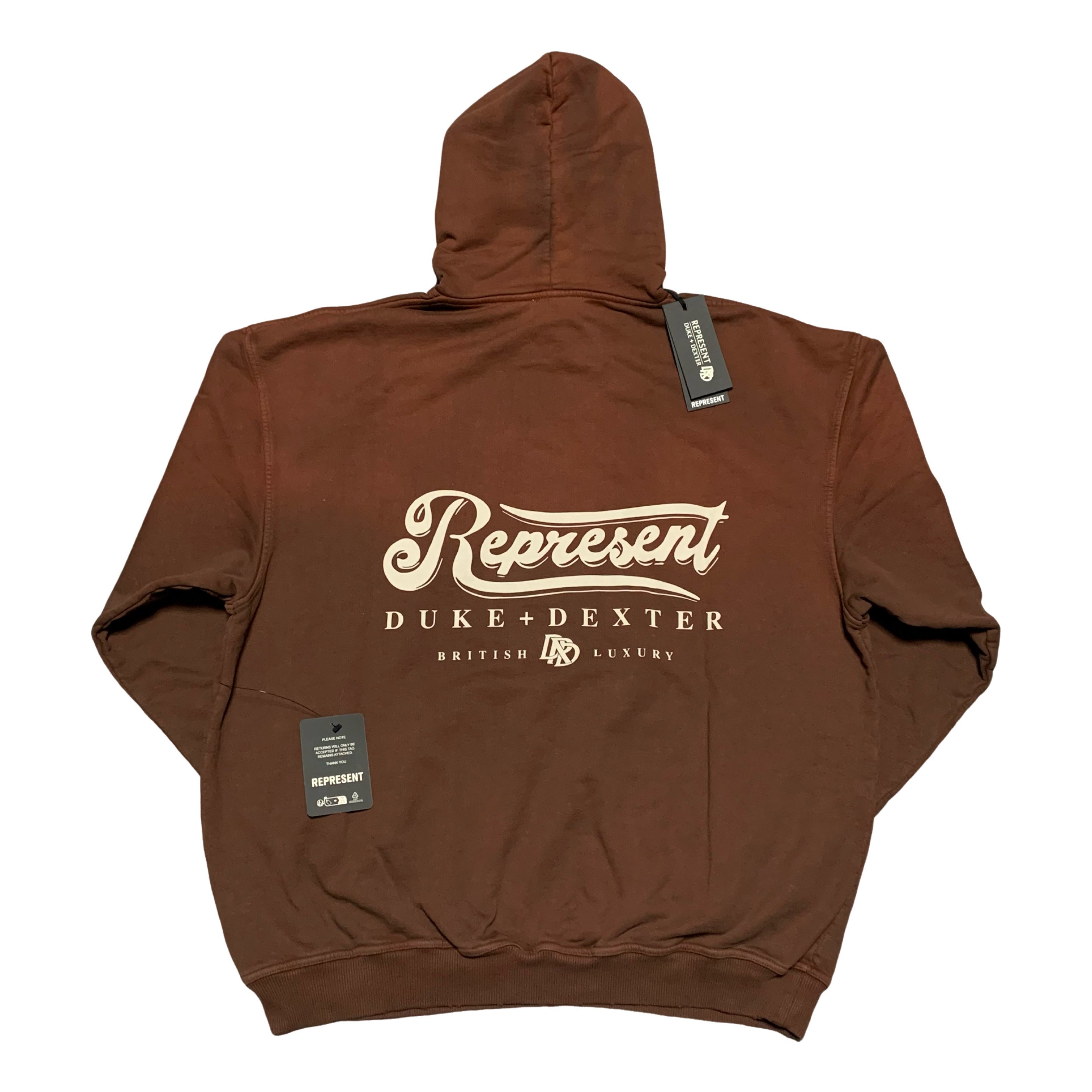 Represent Duke + Dexter XL Rust Luxury Hoodie (RRP £180)