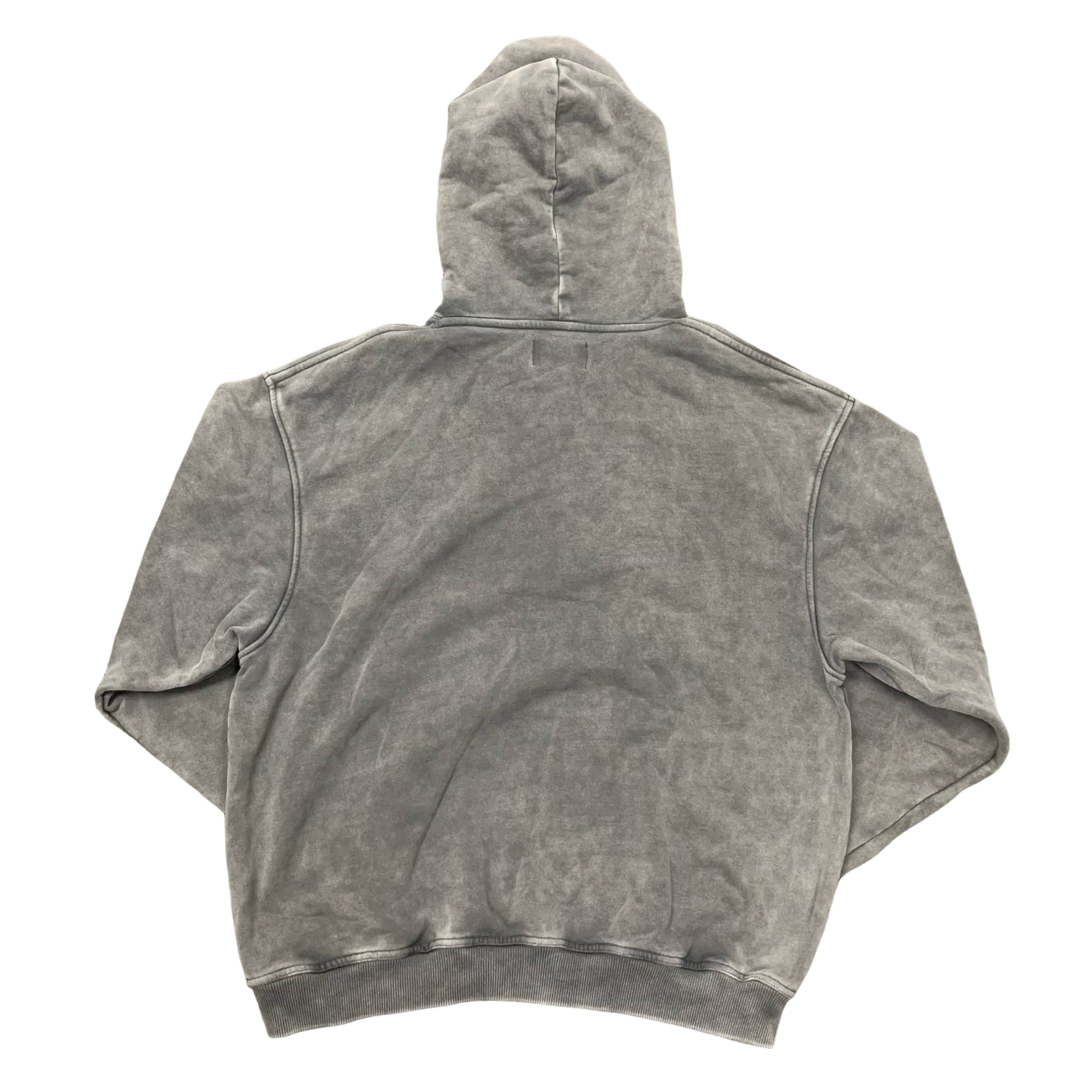 Represent Large Hoodie Embroidered Vintage Grey Hoodie