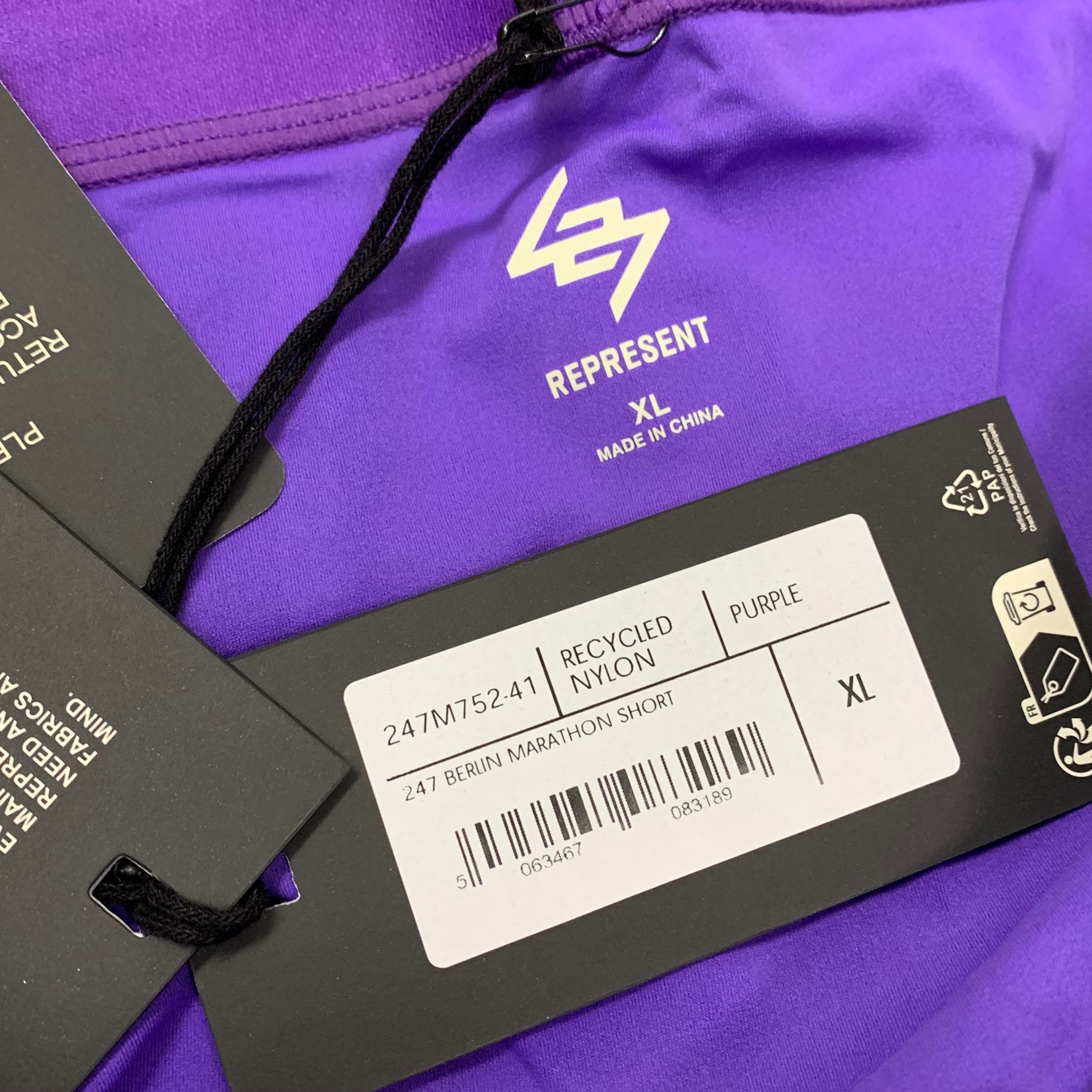 Represent XL Shorts 247 Berlin Purple Running Bottoms