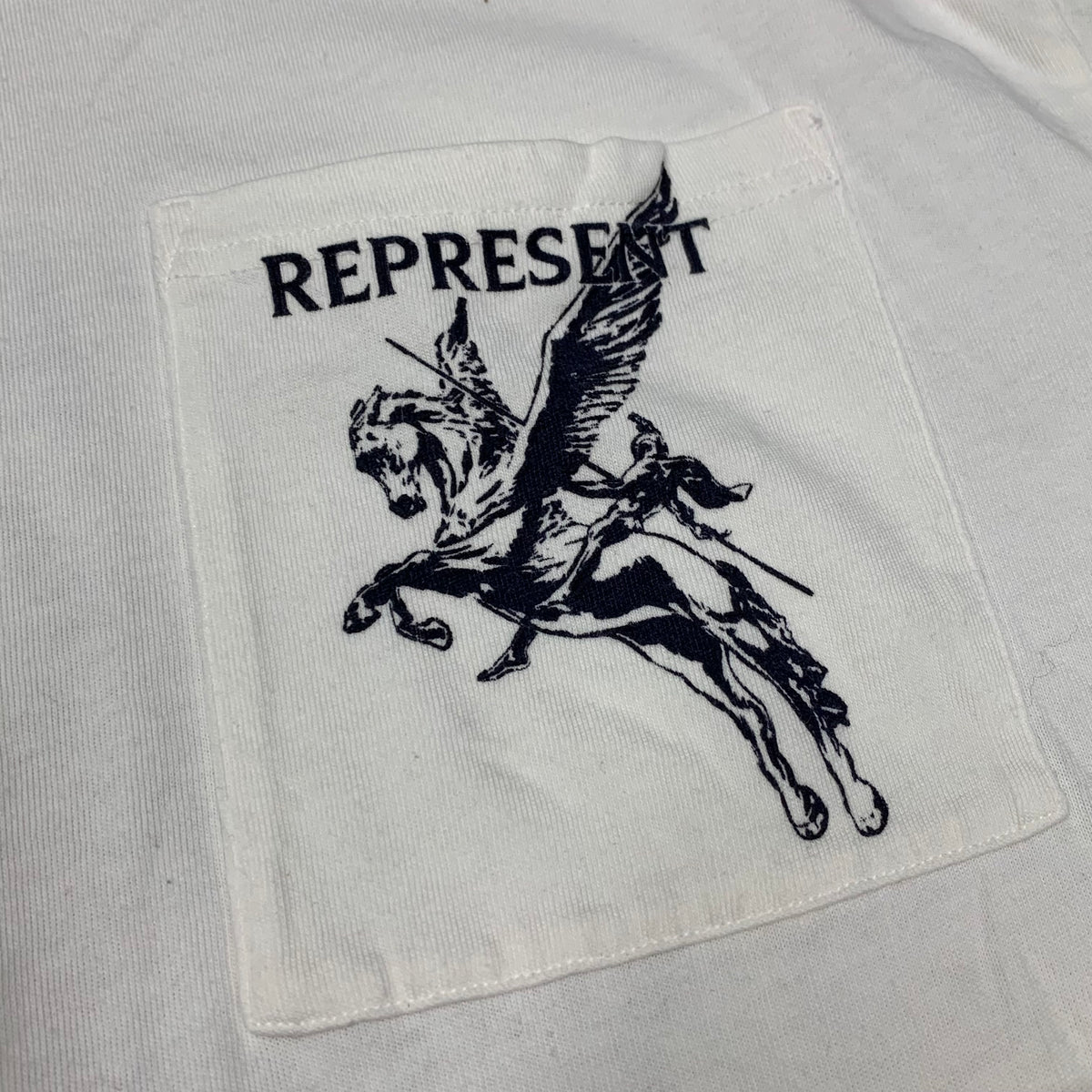 Represent Medium Tee Mascot Flat White Pocket T-Shirt
