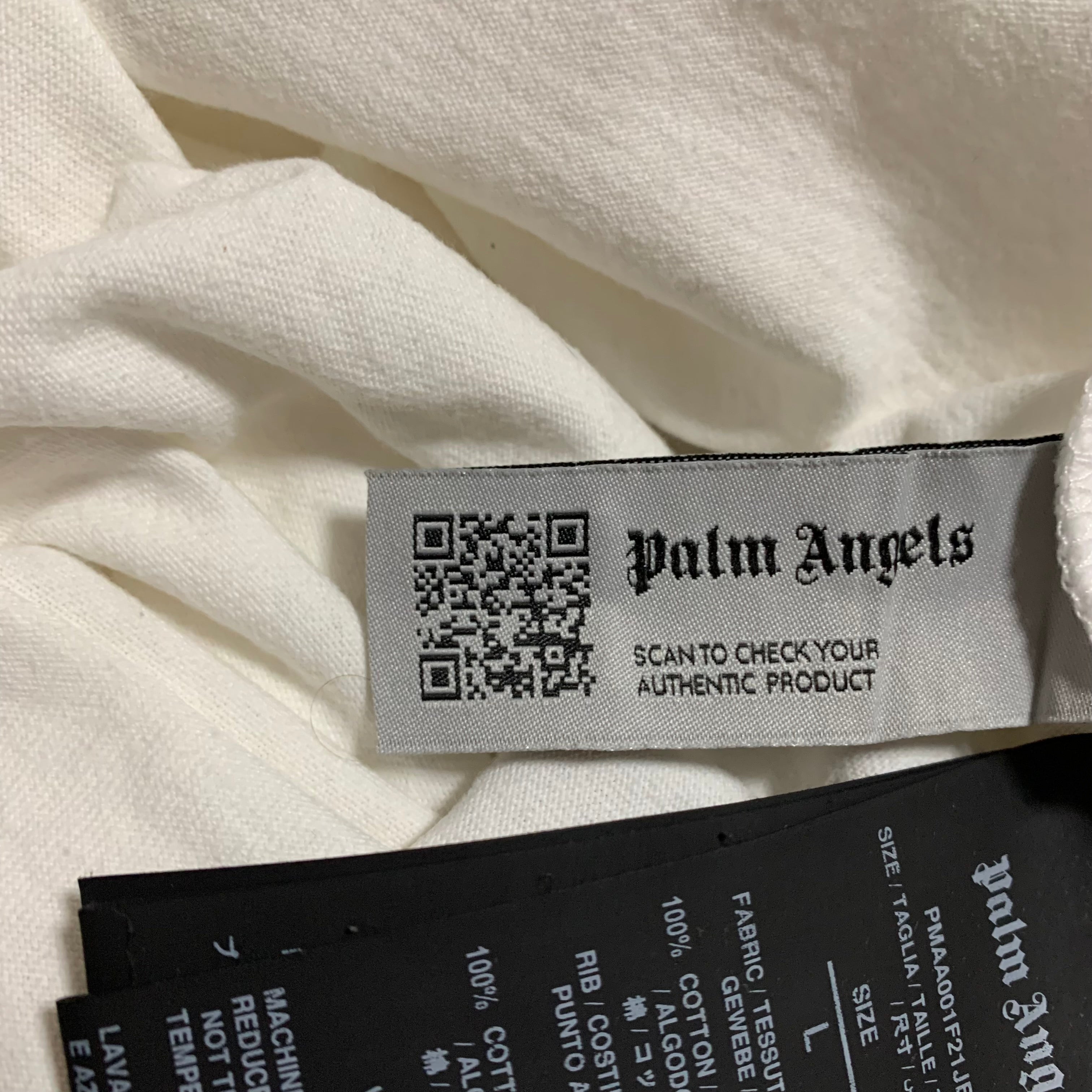 Palm Angels Large Missoni Spray Paint White Tee