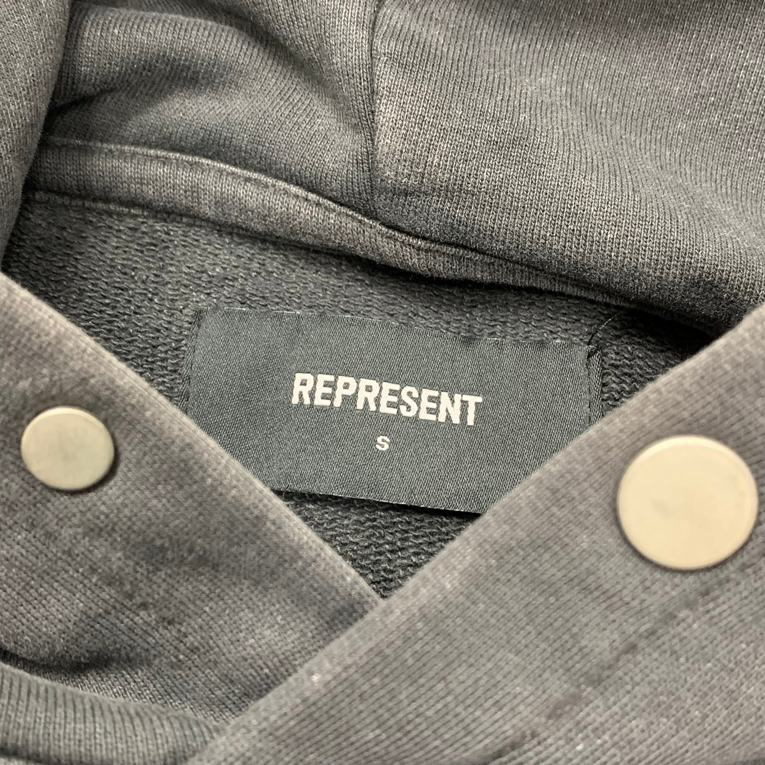 Represent Small Hoodie Liam Gallagher Vintage Black Hoodie