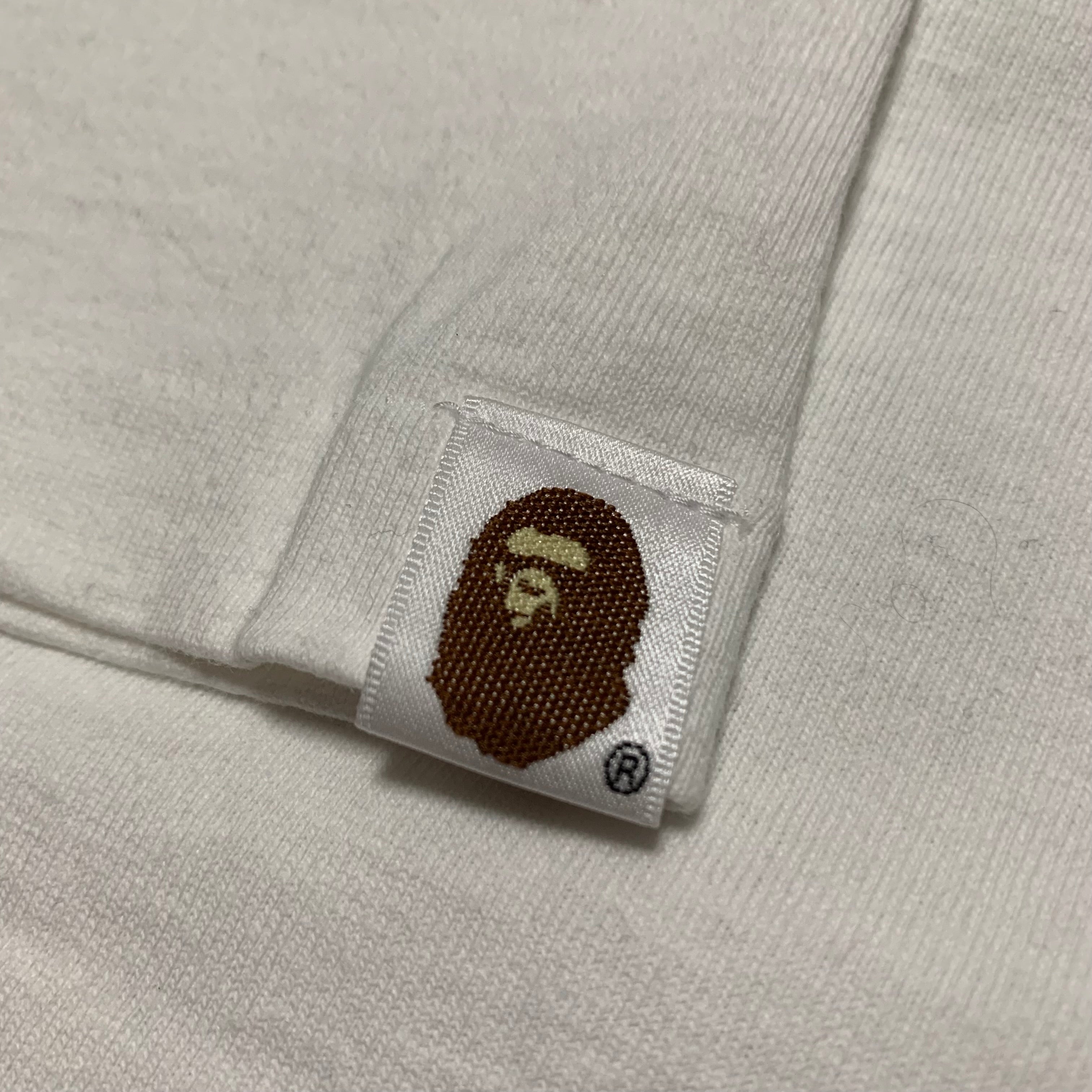 Bape Medium Christmas College White Tee A Bathing Ape