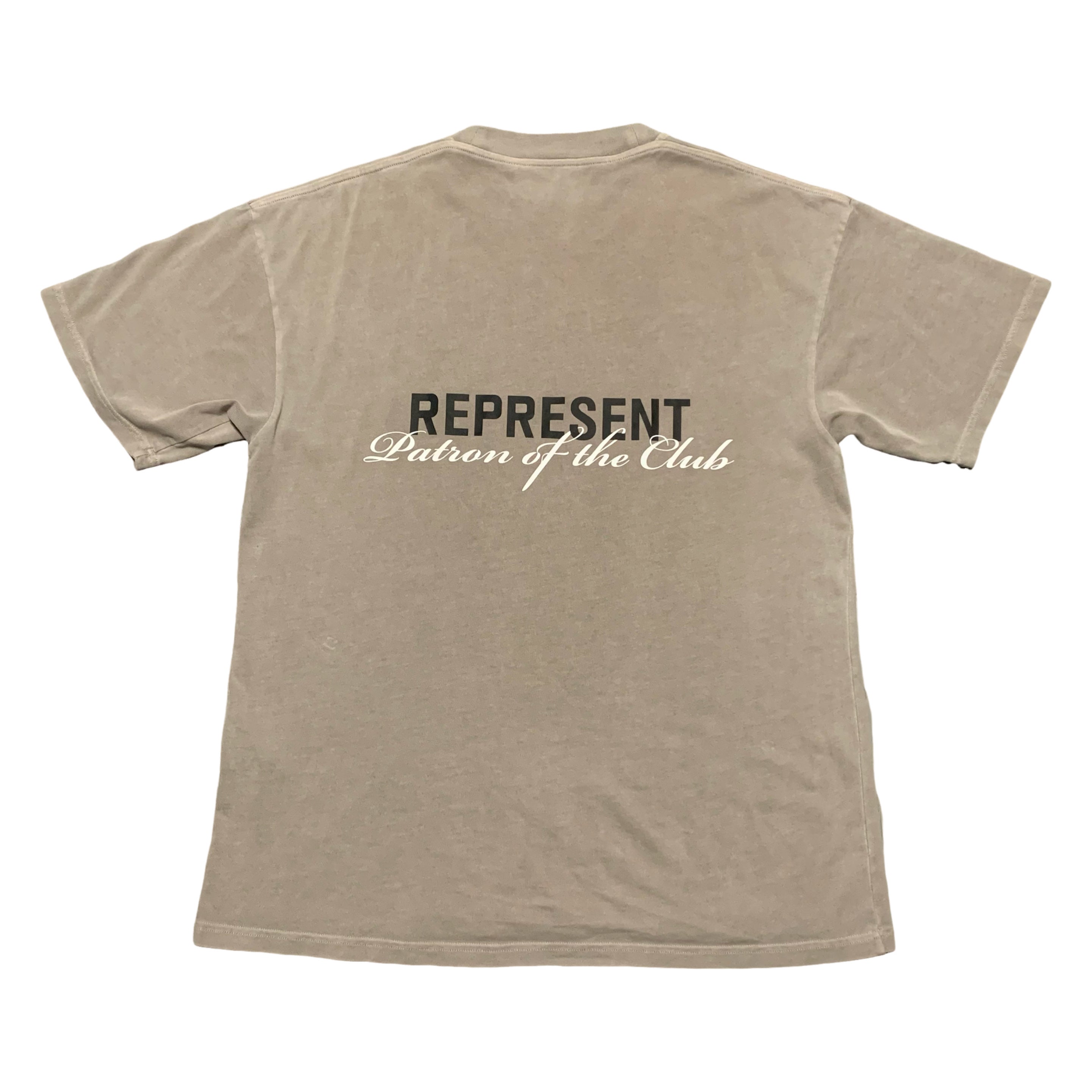 Represent Small Patron Of The Club Mudstone Grey Tee
