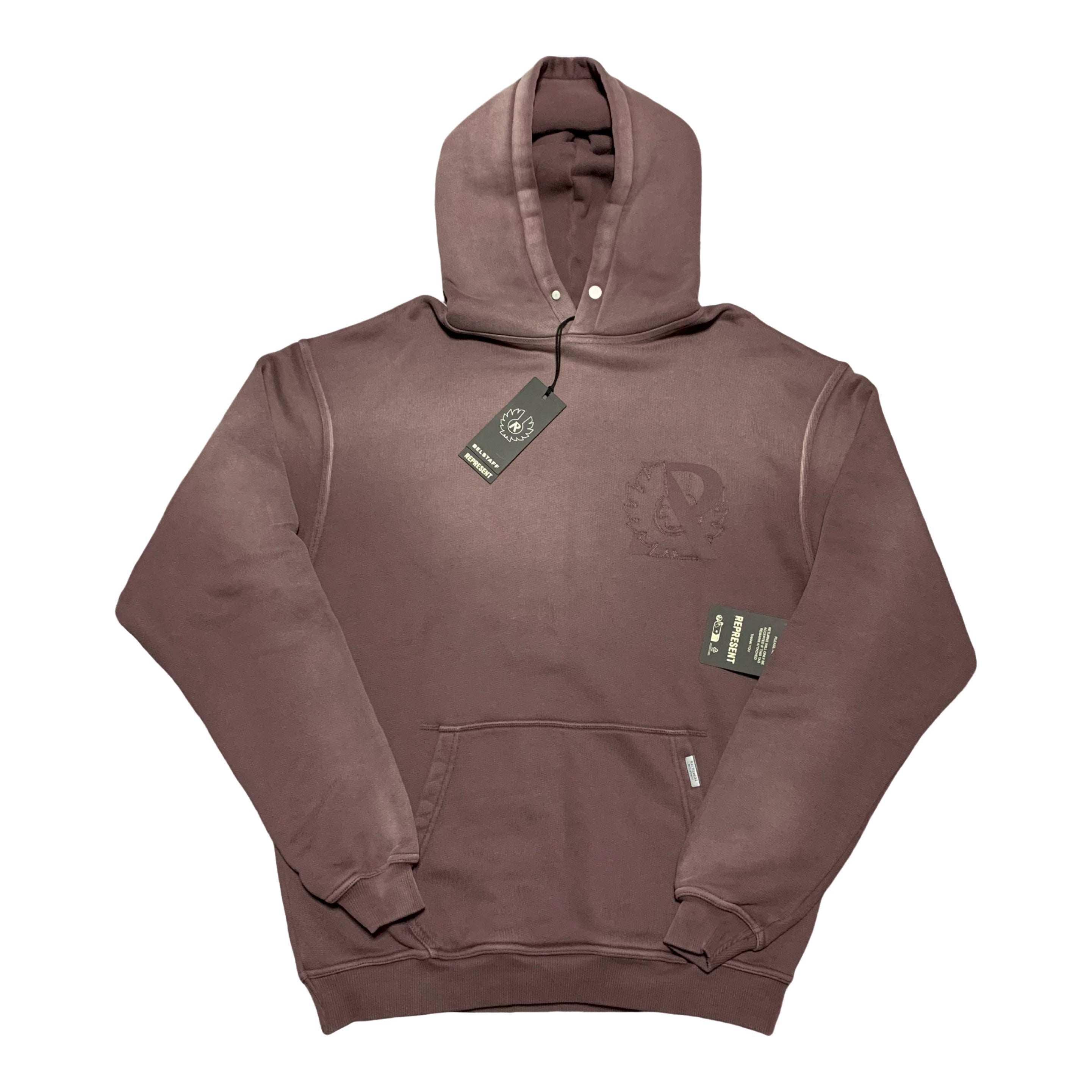 Represent x Belstaff Small Outline Phoenix Plum Hoodie (RRP £190)