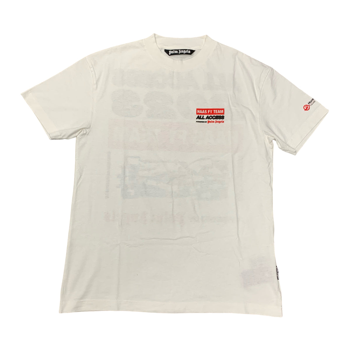Palm Angels Large Tee Moneygram Haas F1 Team Miami White T-Shirt