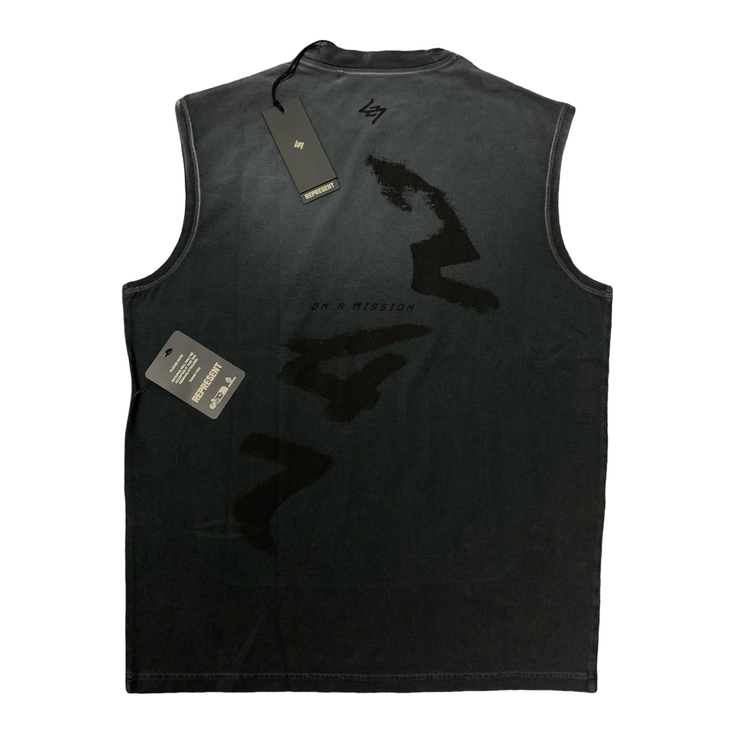 Represent XS Tank 247 Motion Oversized Aged Black Tank Top