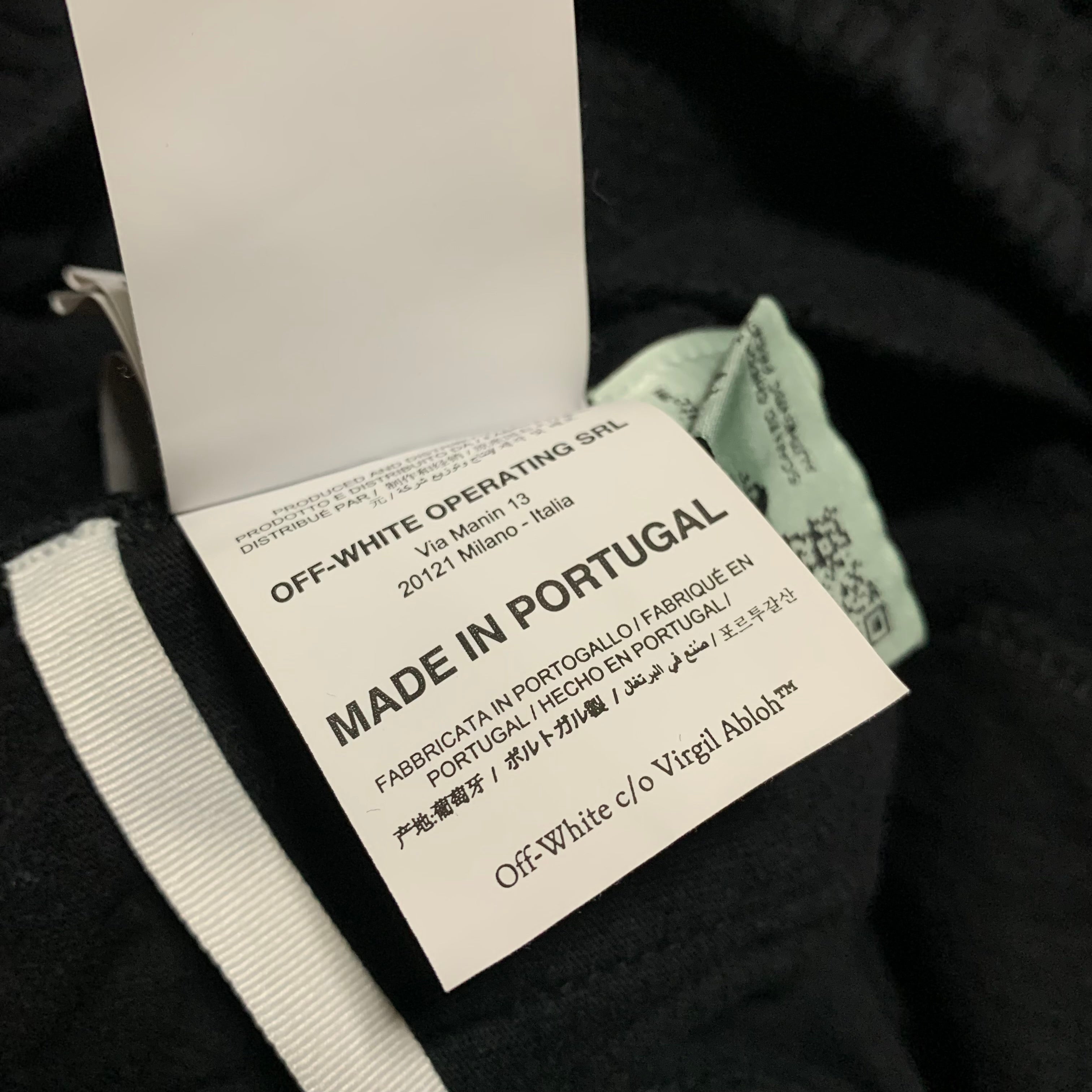 Off White XL Shorts Caravaggio Arrows Black Bottoms Virgil Abloh