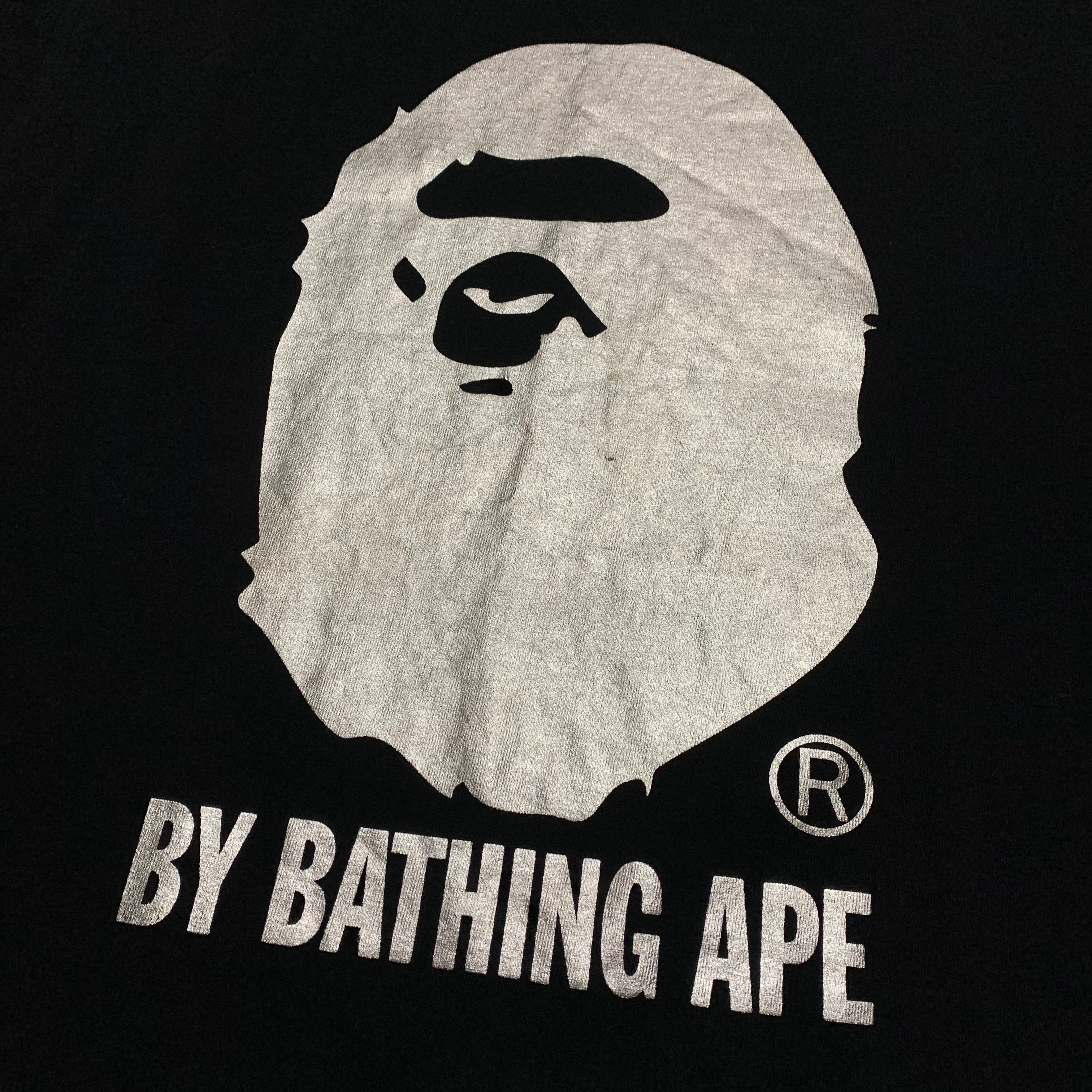 Bape Large Silver By Bathing Ape Black Tee