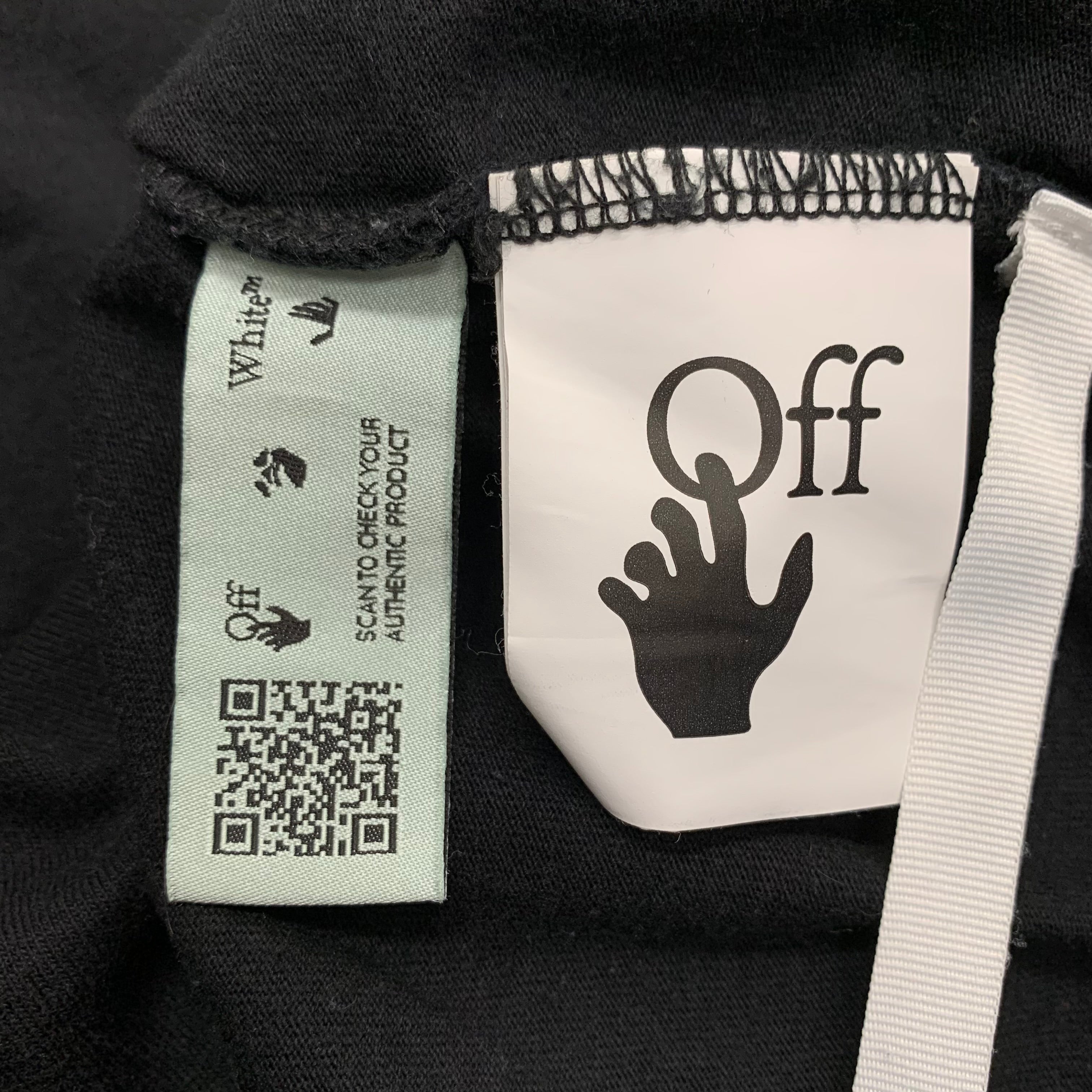 Off White Small Tee Pivot Fish Arrows Black T-Shirt Virgil Abloh
