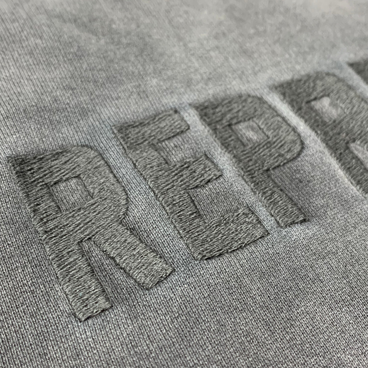 Represent Large Hoodie Embroidered Vintage Grey Hoodie