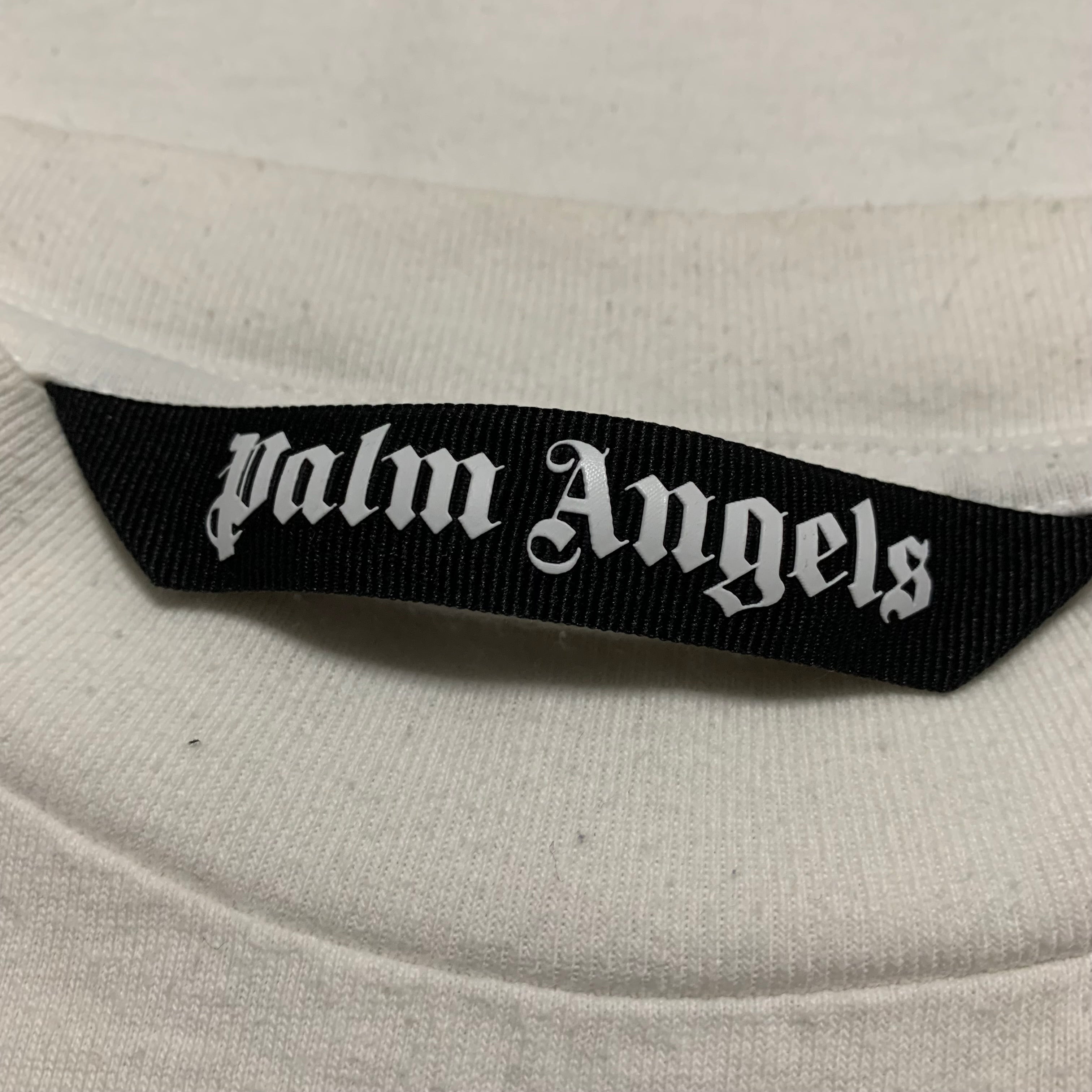 Palm Angels Small Firenze Sprayed White Tee