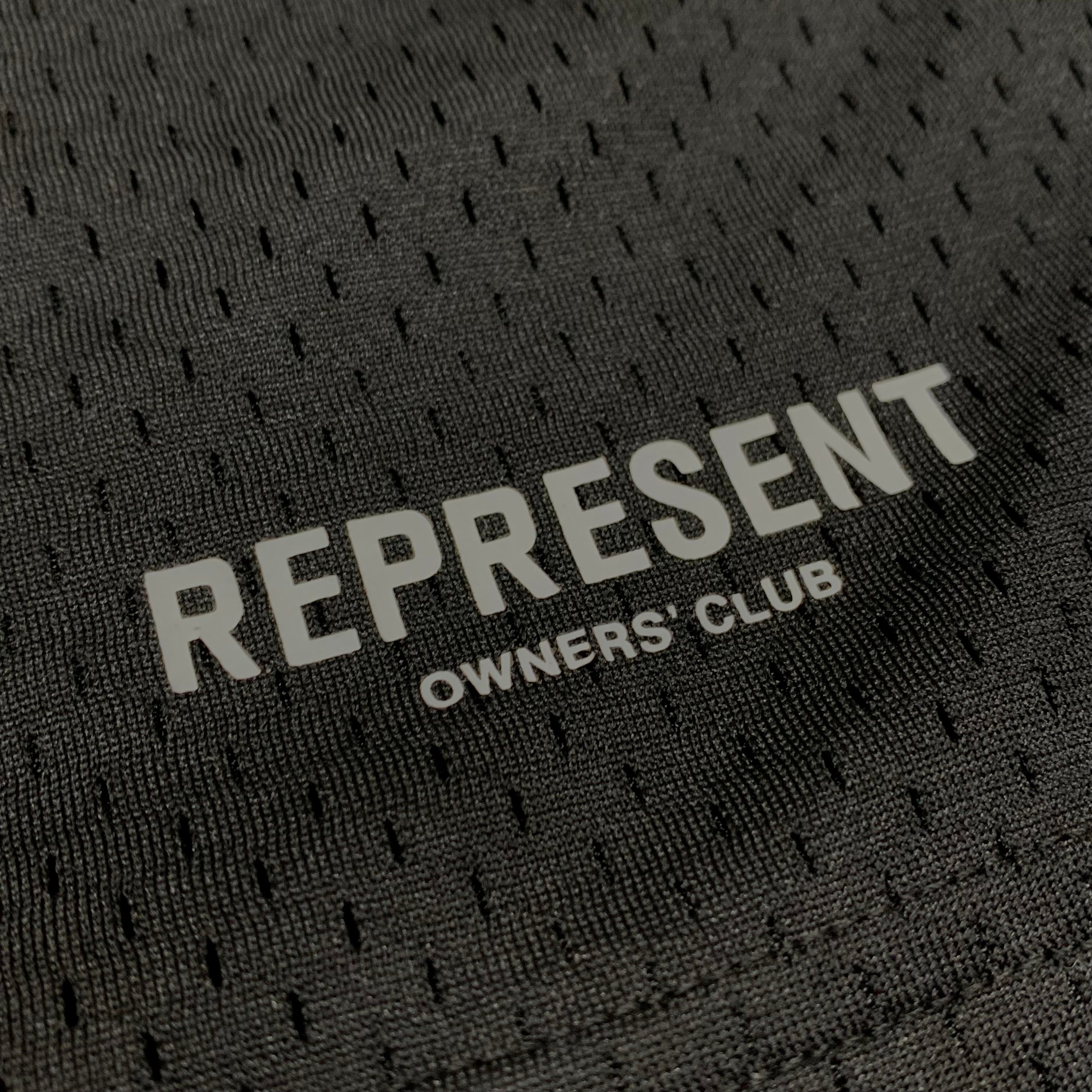 Represent XS Shorts Owners Club Black Mesh Zip Bottoms