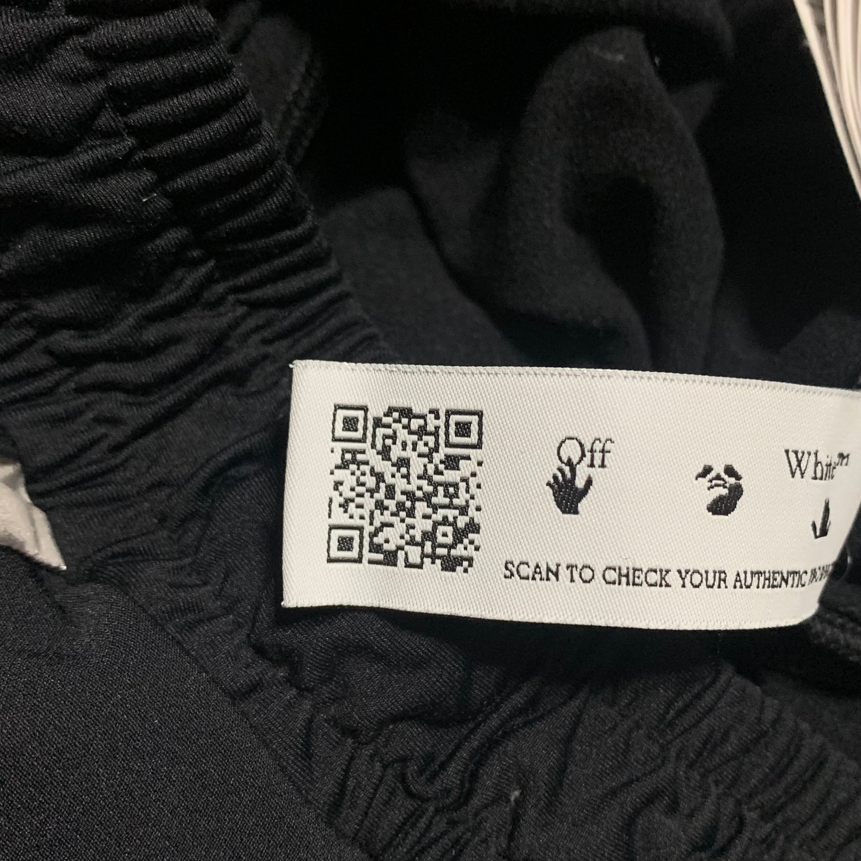 Off White Medium Arrows Active Black Jogger Track Pant Bottoms Virgil Abloh