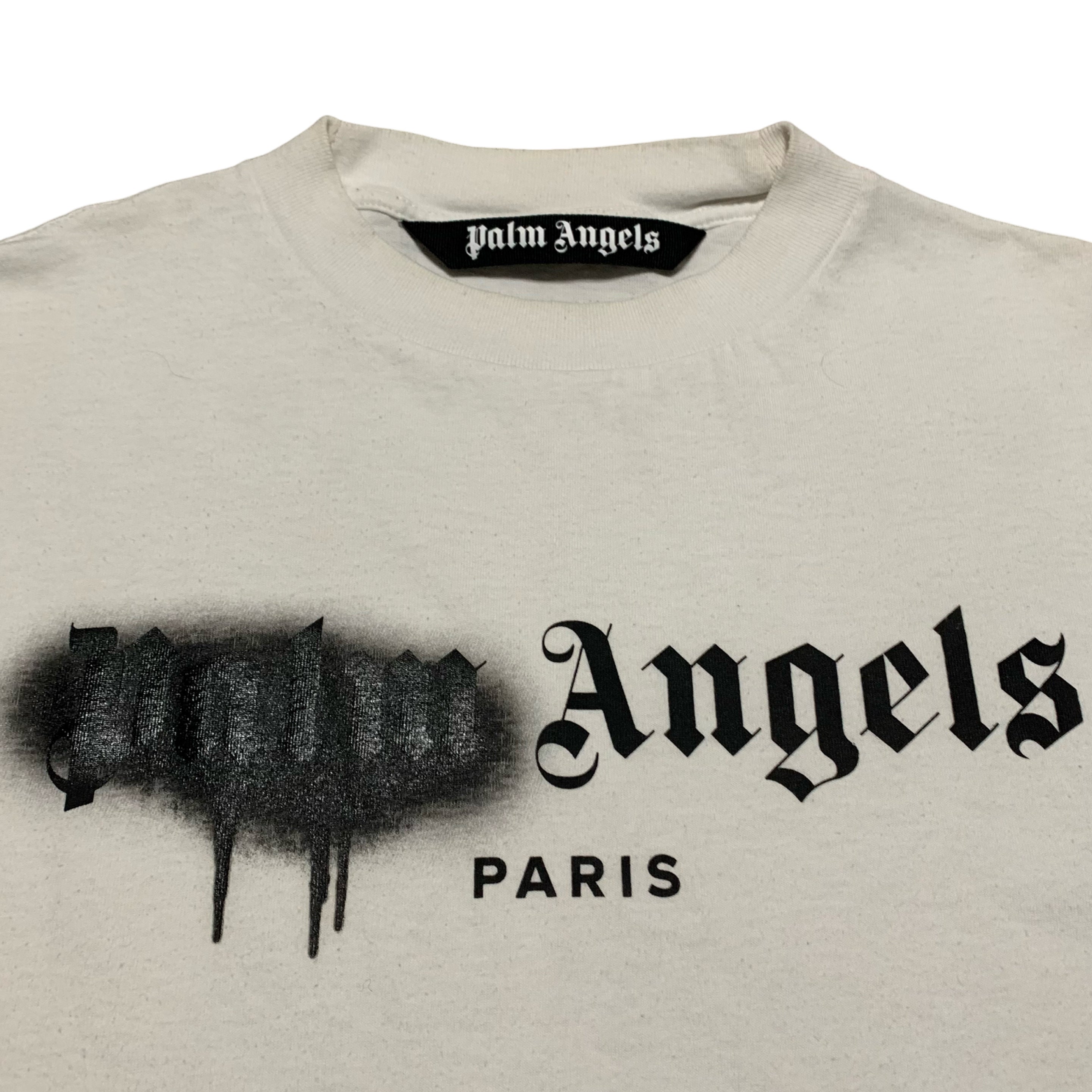 Palm Angels Medium Paris Sprayed White Tee