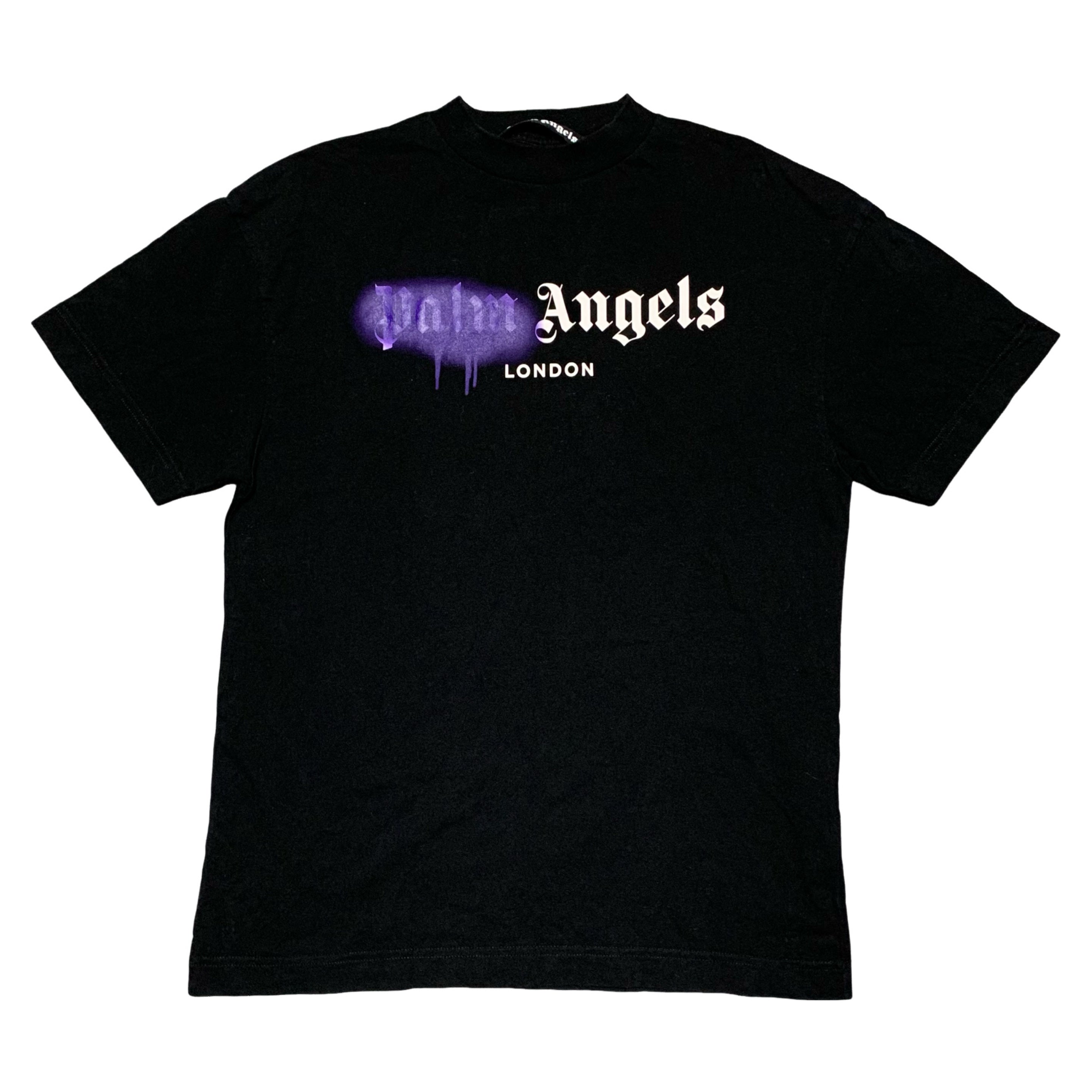 Palm Angels Small London Sprayed Black Tee