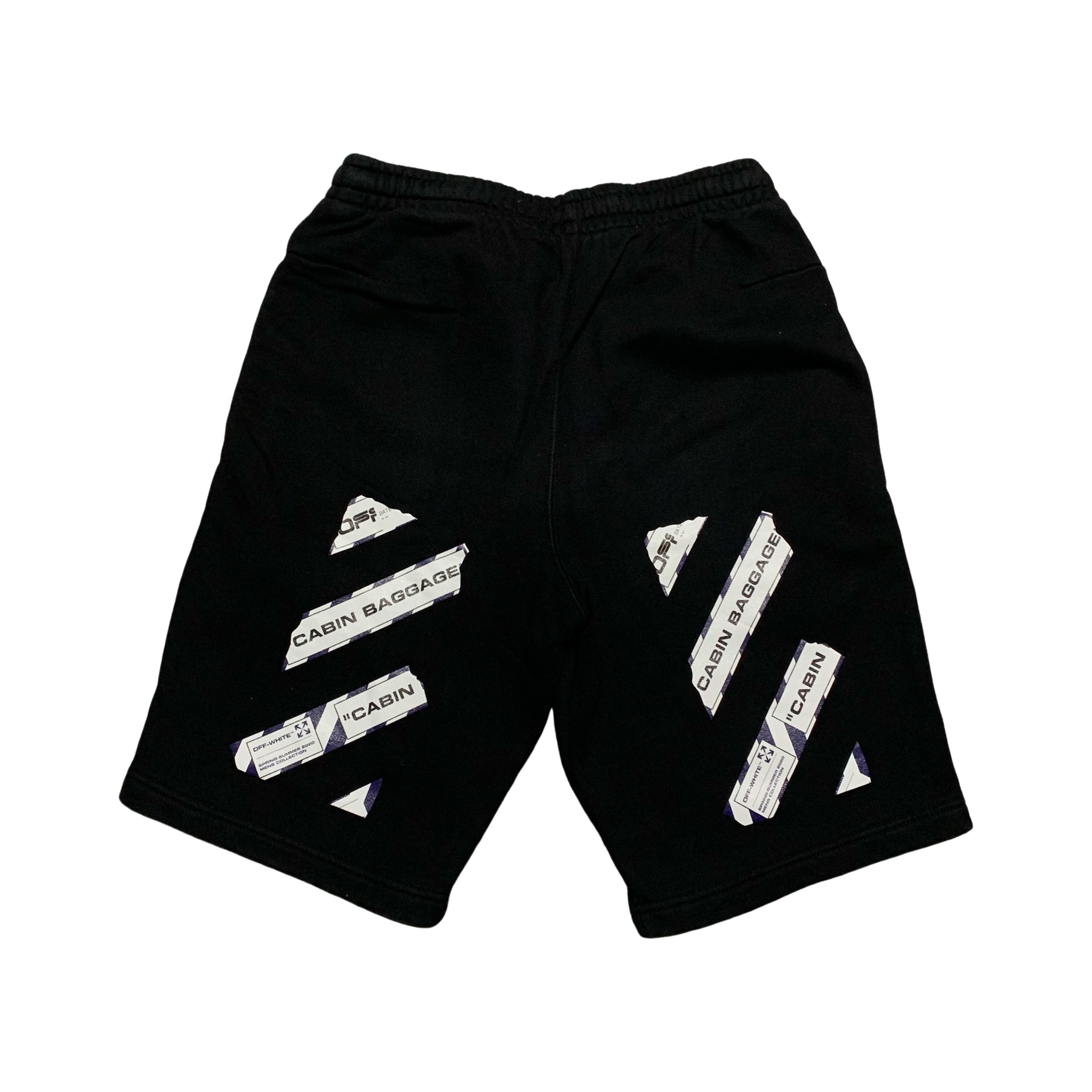 Off White Medium Shorts Airport Arrows Black Bottoms Virgil Abloh