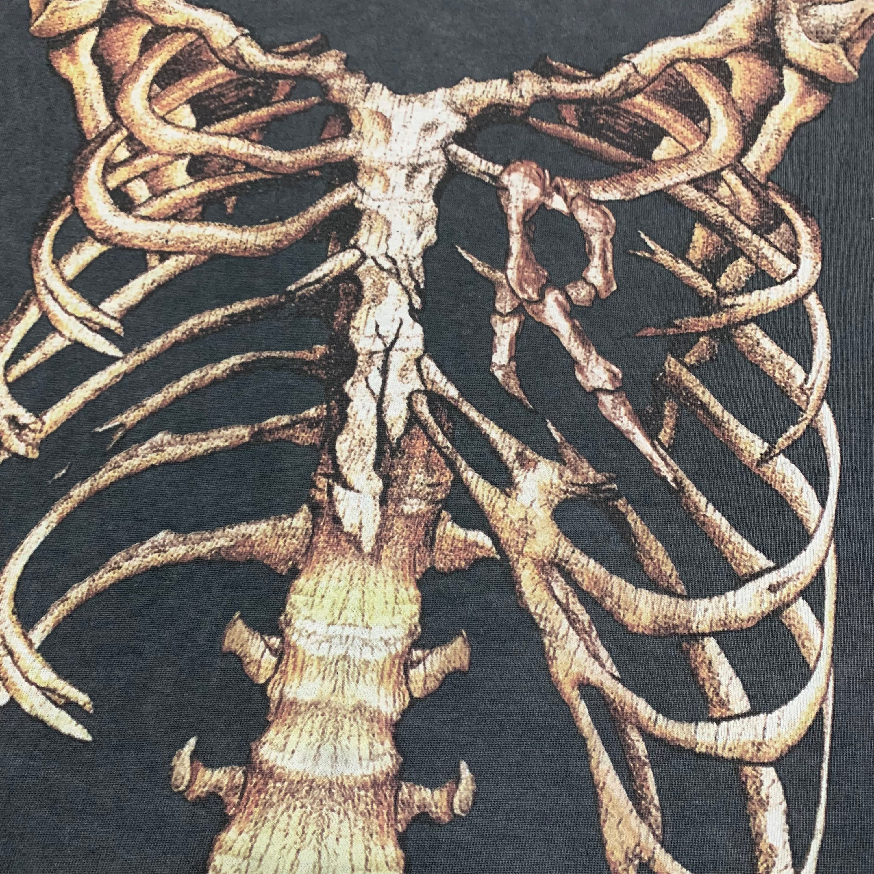 Represent Small Bones Vintage Grey Tee Skeleton