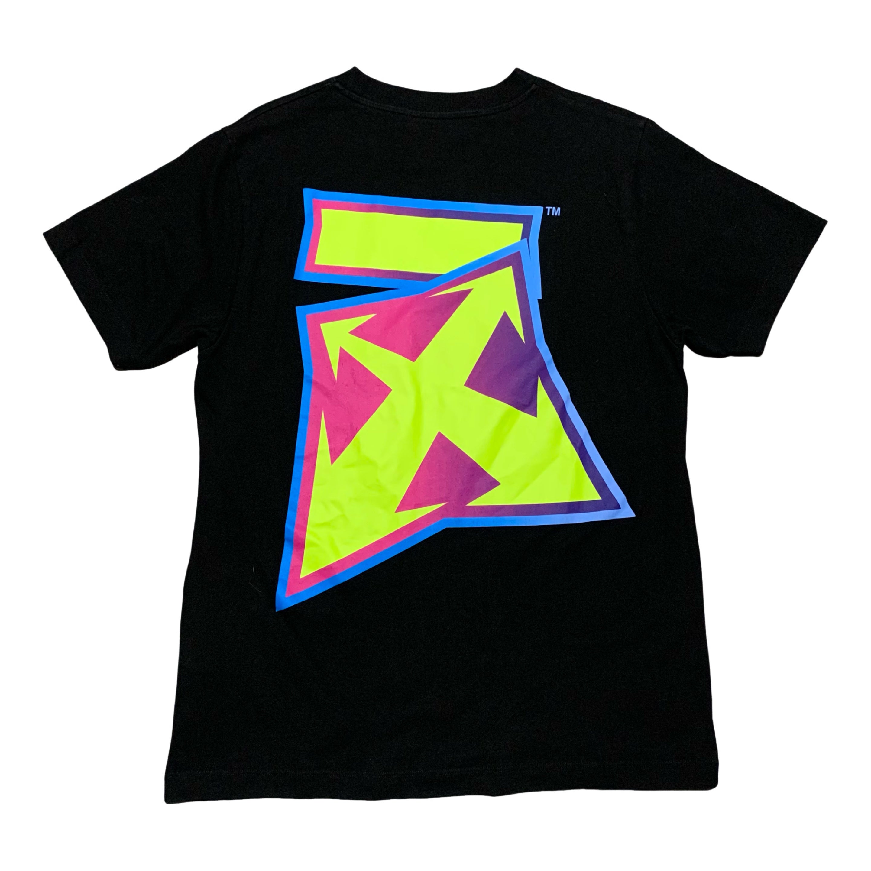 Off White Medium Degrade Lighting Arrows Black Tee Virgil Abloh