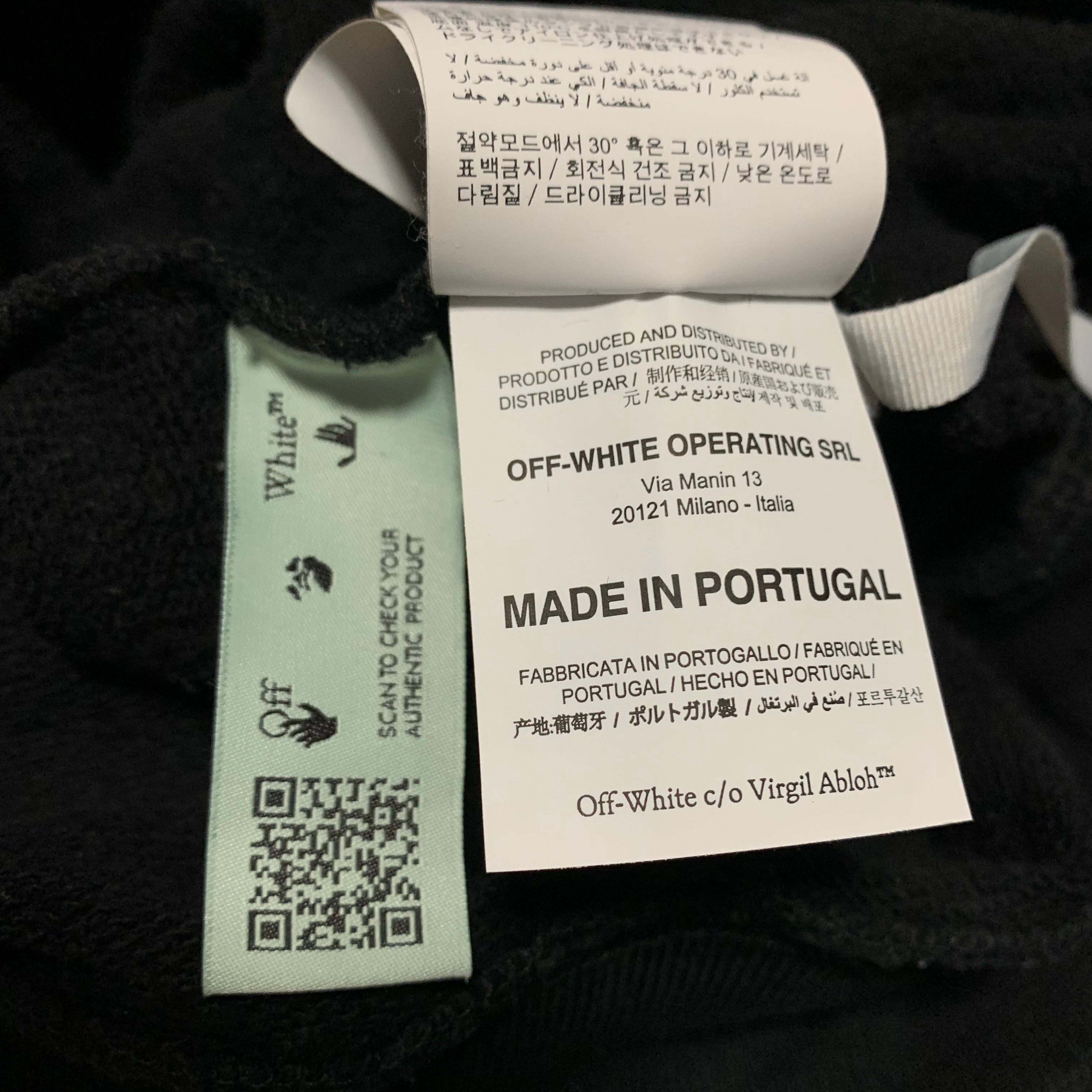 Off White Small Caravaggio Arrows Black Sweater Sweatshirt Crewneck Virgil Abloh