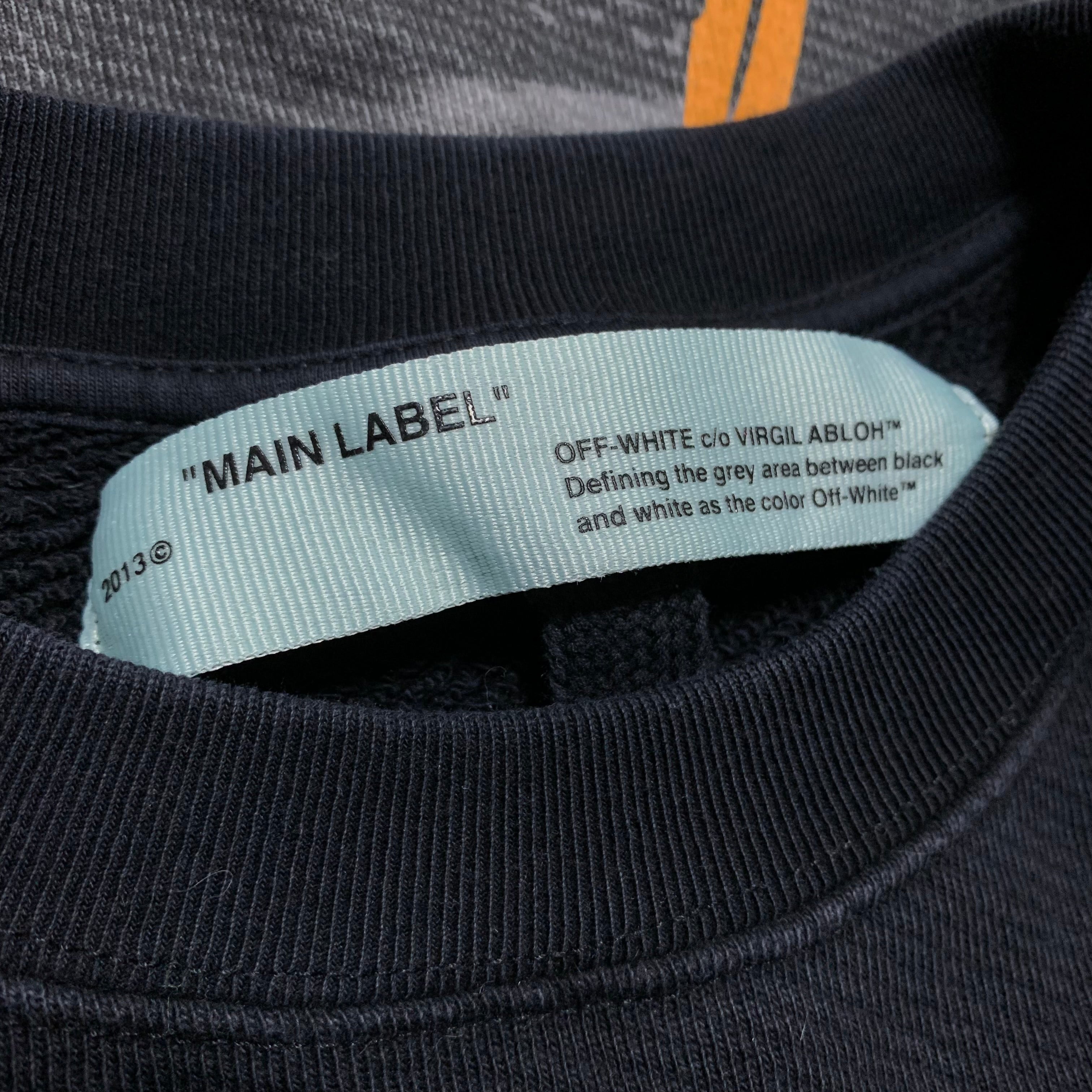 Off White Medium Impressionism Black Sweatshirt Crewneck Virgil Abloh