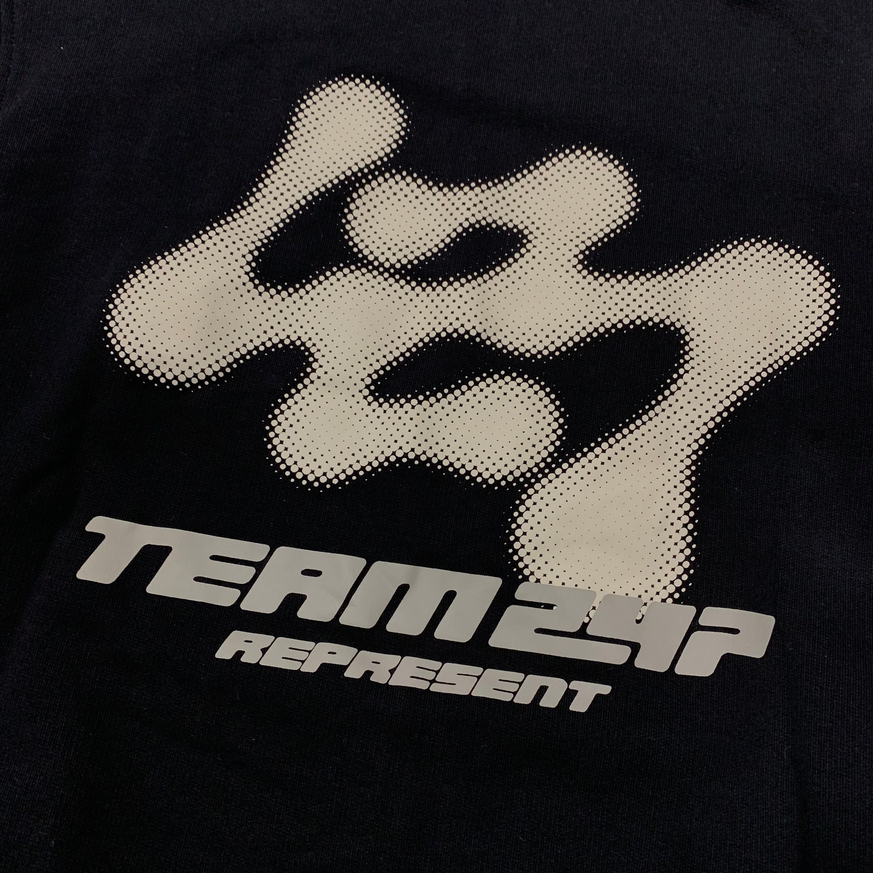 Represent XS Hoodie 247 Future Terrains Oversized Black Hoodie