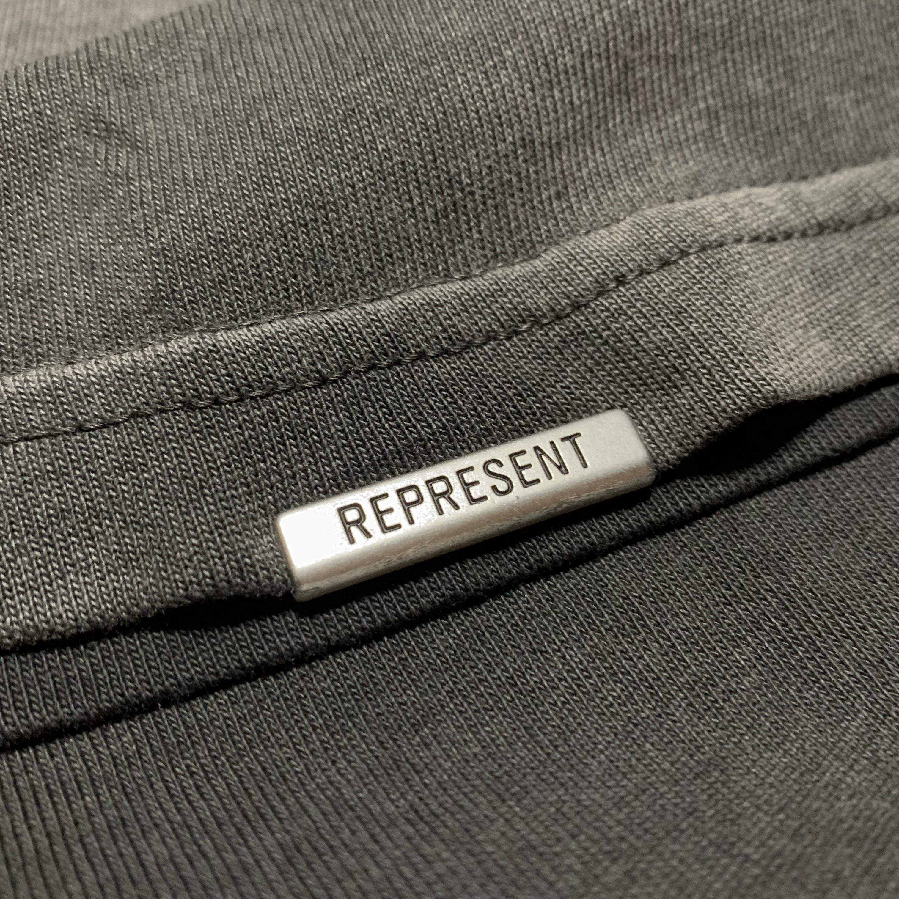 Represent Medium Oasis Owners Club Stained Black Tee