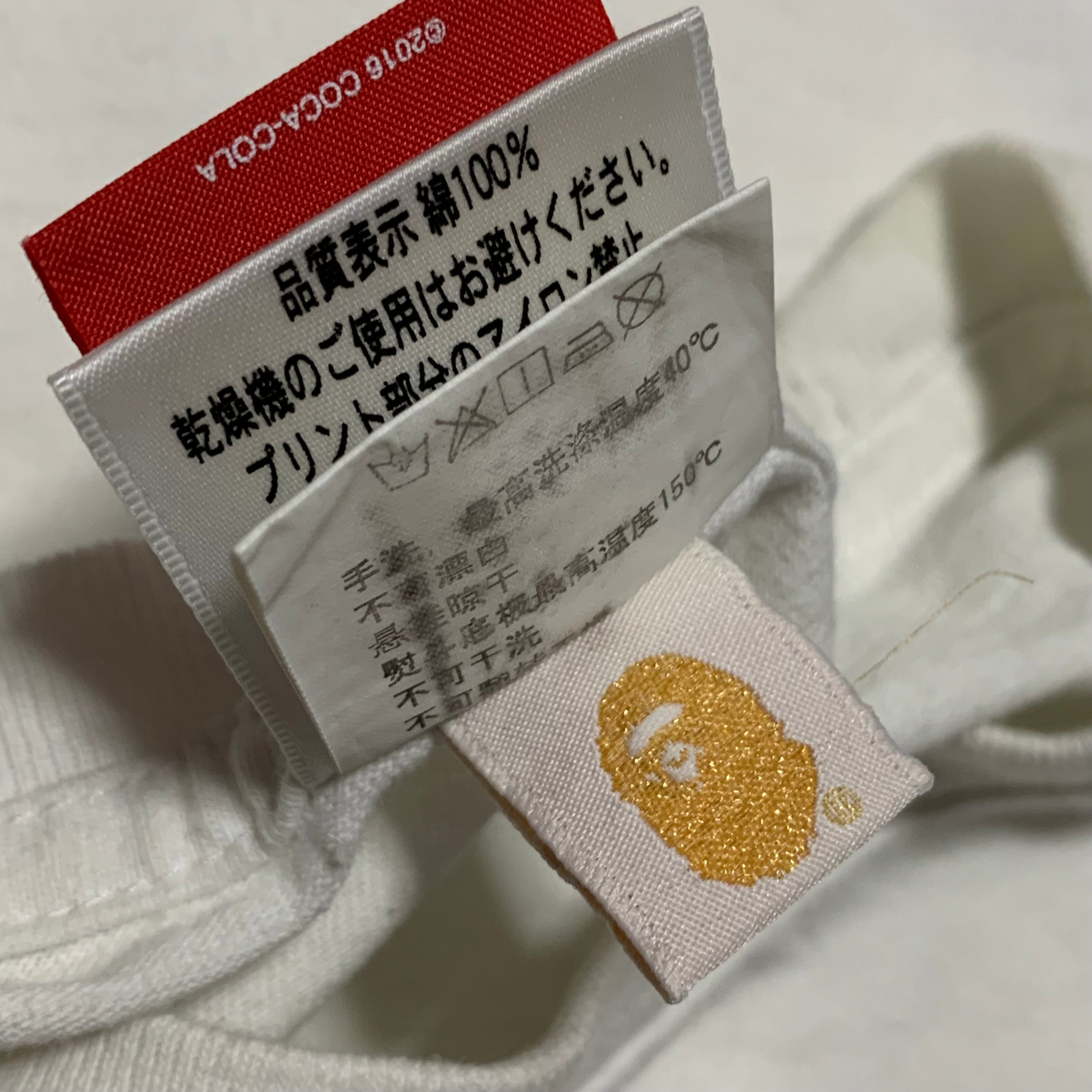 Bape Medium Coca Cola Big Ape Head White Tee 2016