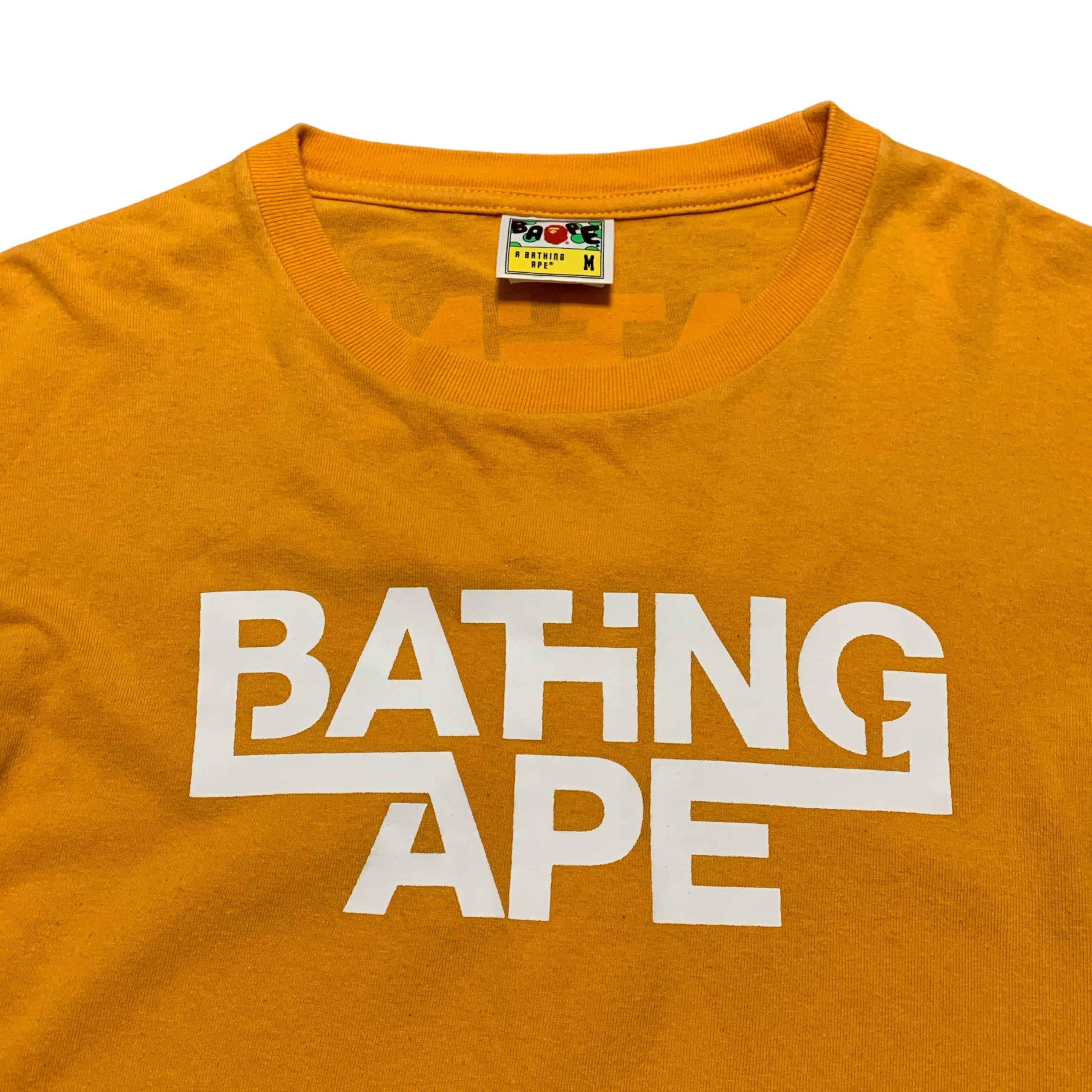 Bape Medium Orange Bathing Ape Long Sleeve Tee