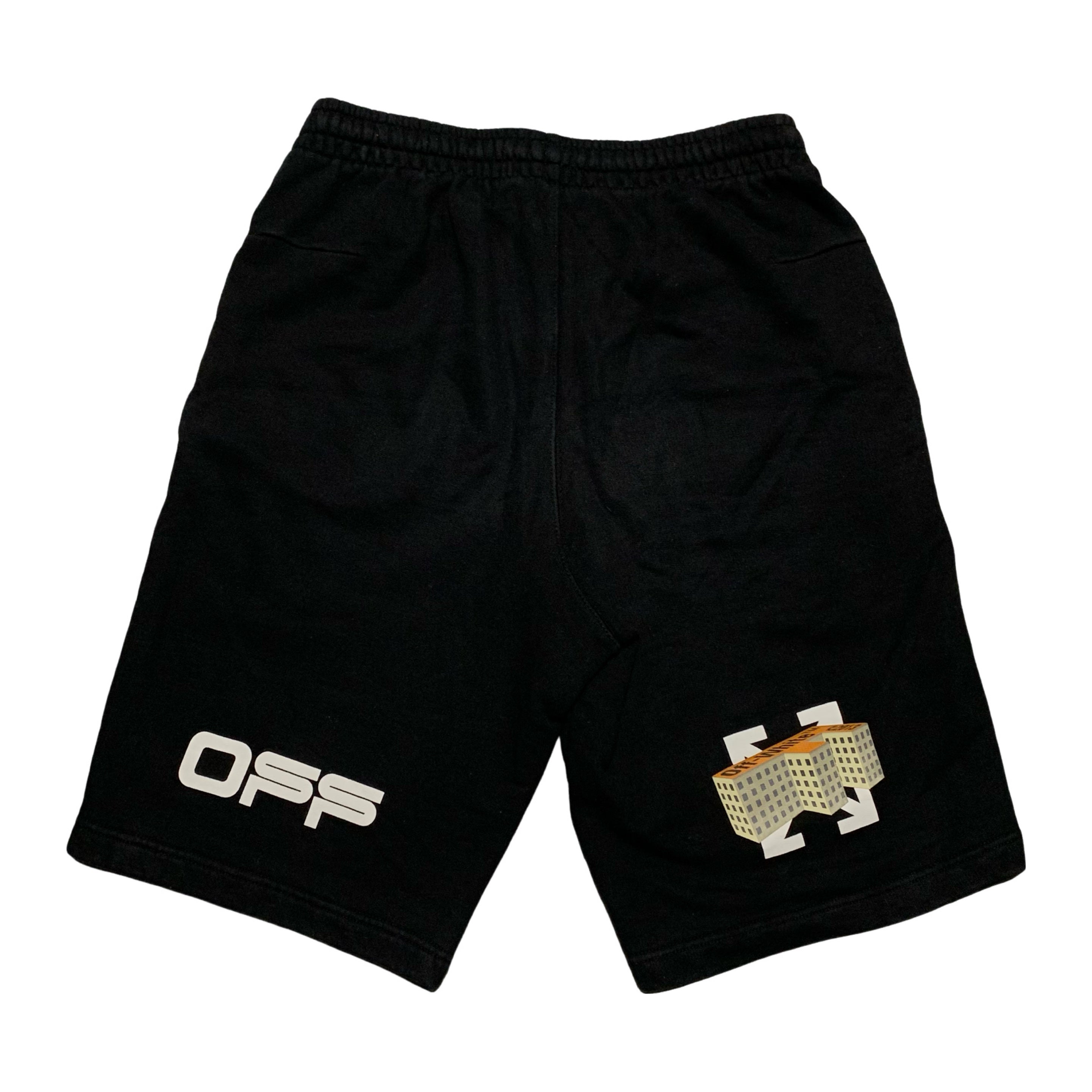 Off White Medium Shorts Rationalism Arrows Black Bottoms Virgil Abloh