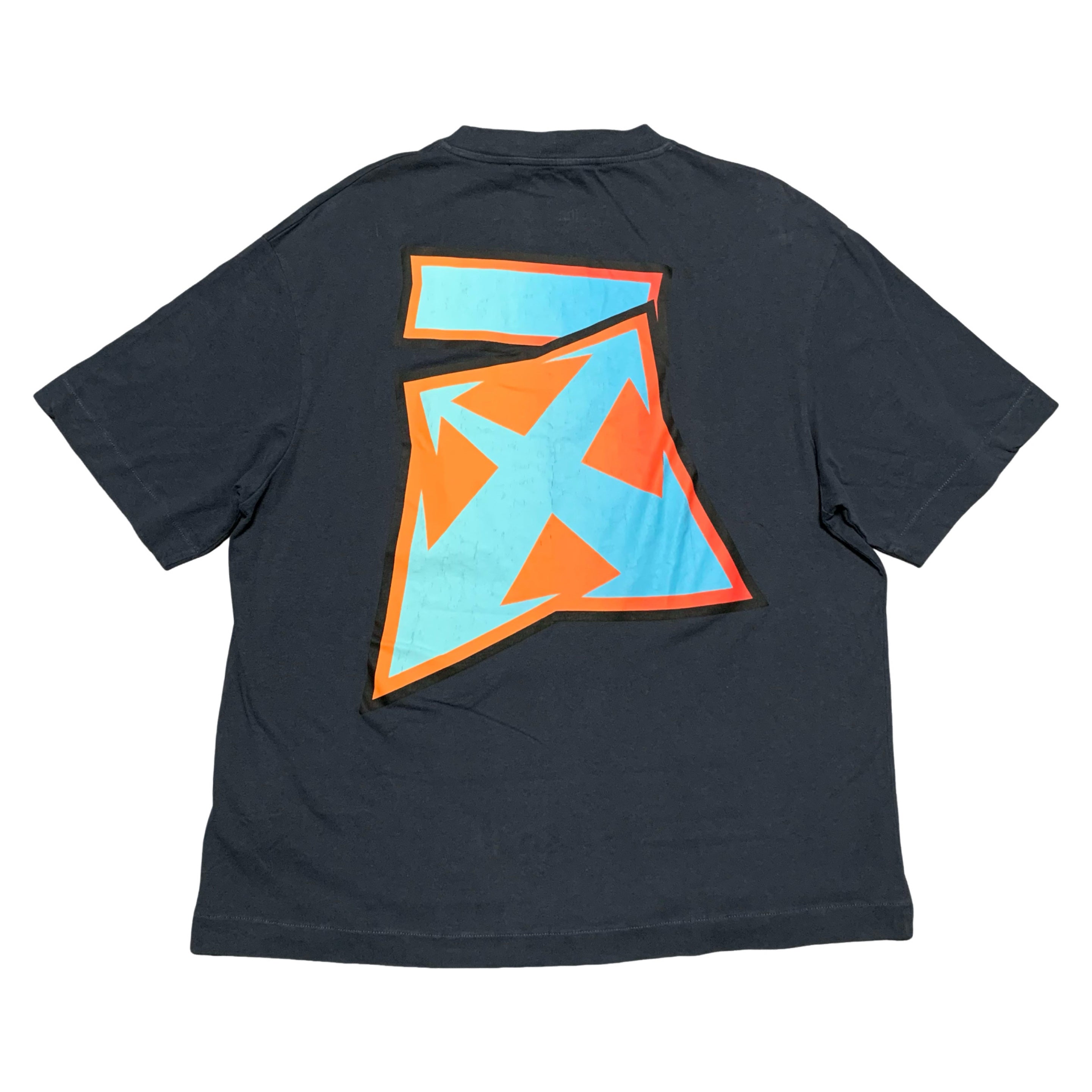 Off White Medium Lighting Arrows Blue Tee Virgil Abloh