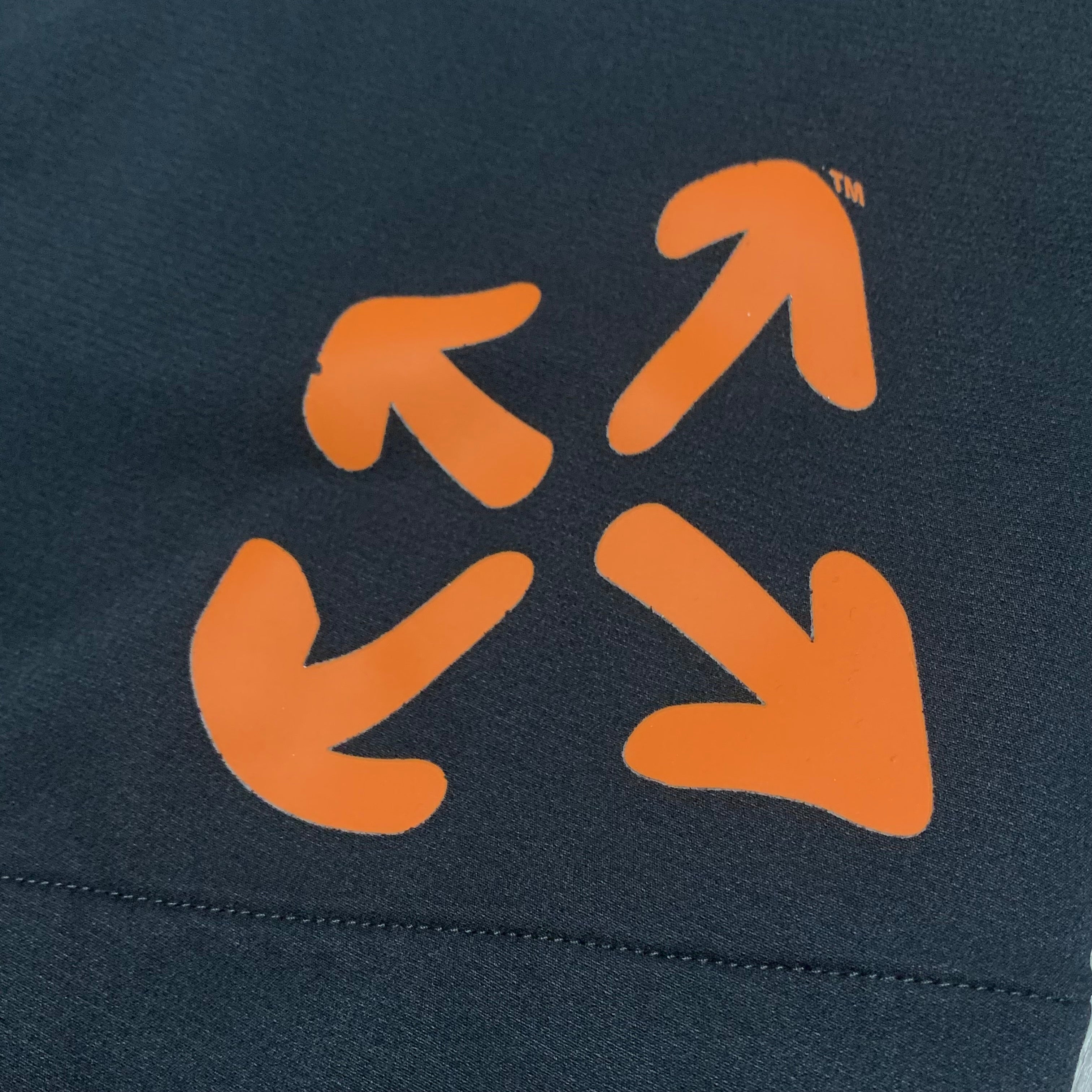 Off White Medium Arrows Active Black Jogger Track Pant Bottoms Virgil Abloh