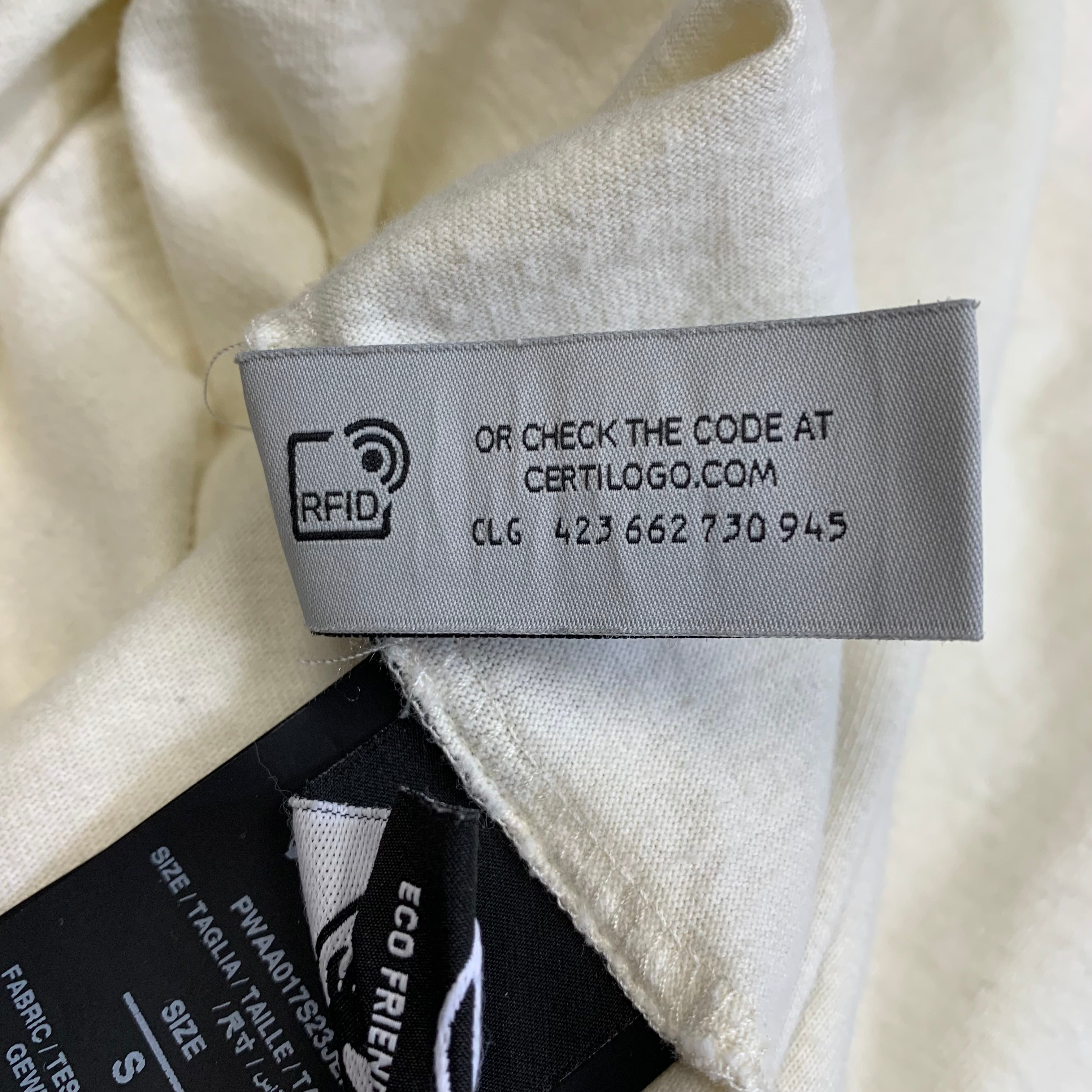Palm Angels Small Tee College Crew White T-Shirt Oversized Fit Unisex