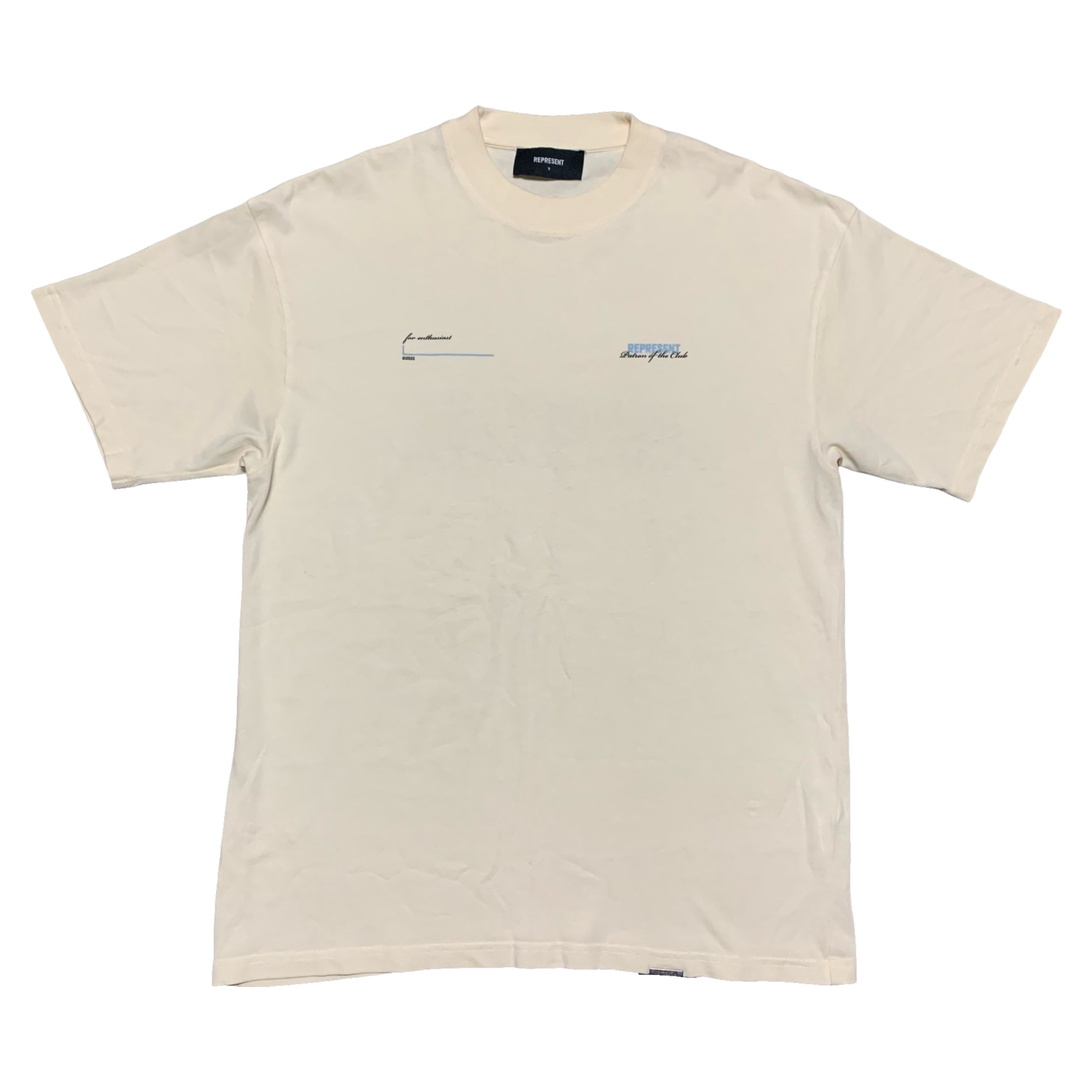 Represent Small Patron Of The Club Cream White Tee 2023