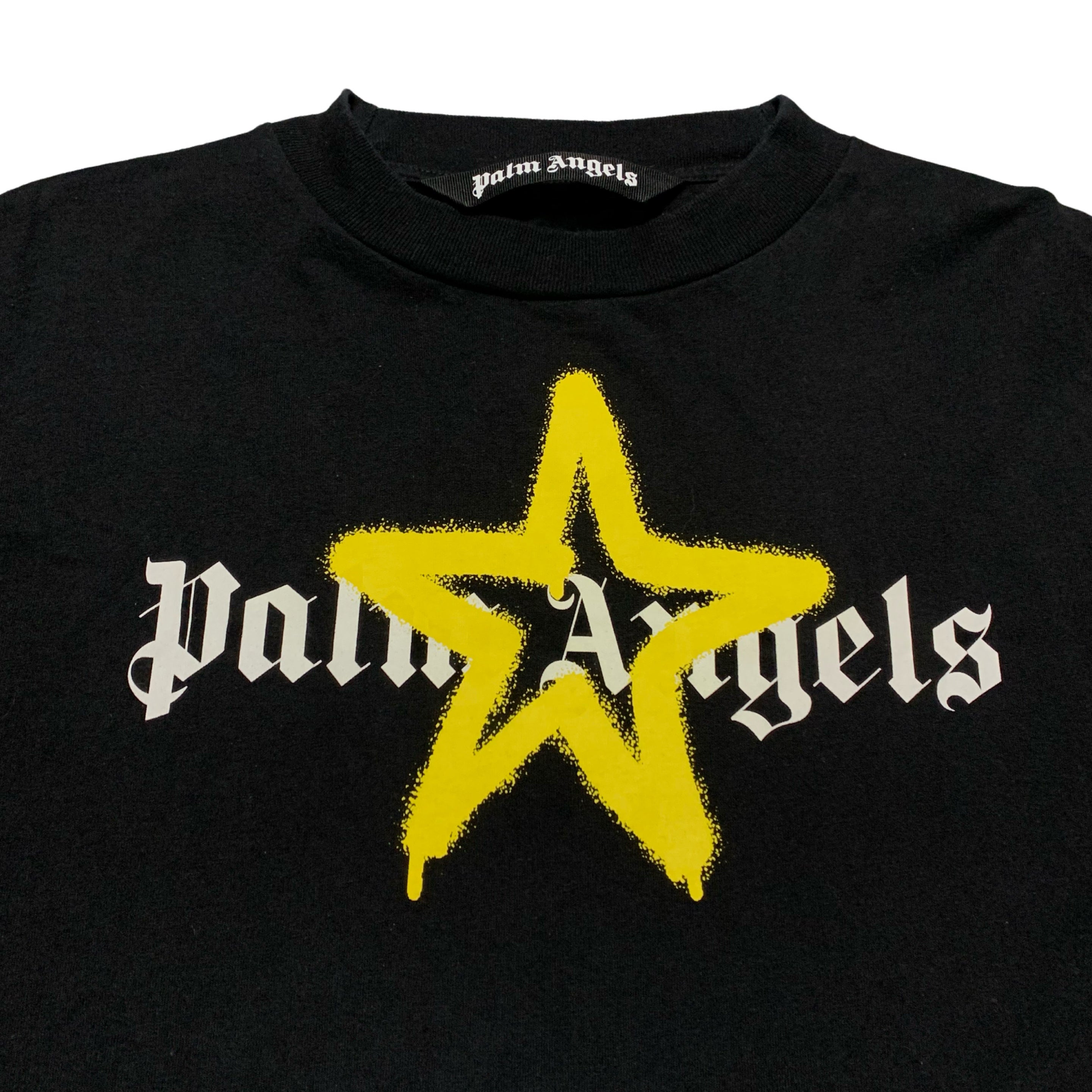 Palm Angels Small Sprayed Star Black Tee