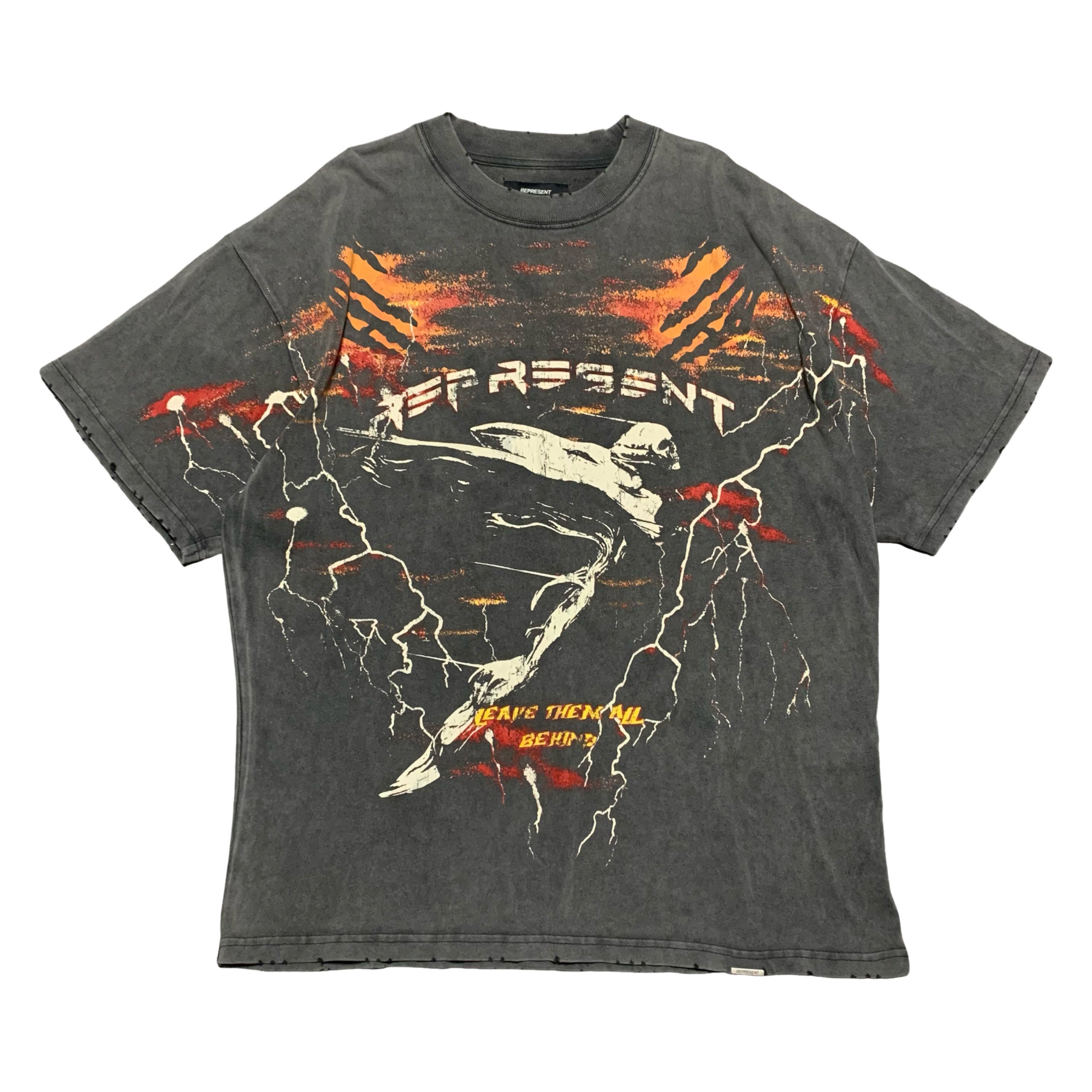 Represent Large Spirit Angel Vintage Grey Tee