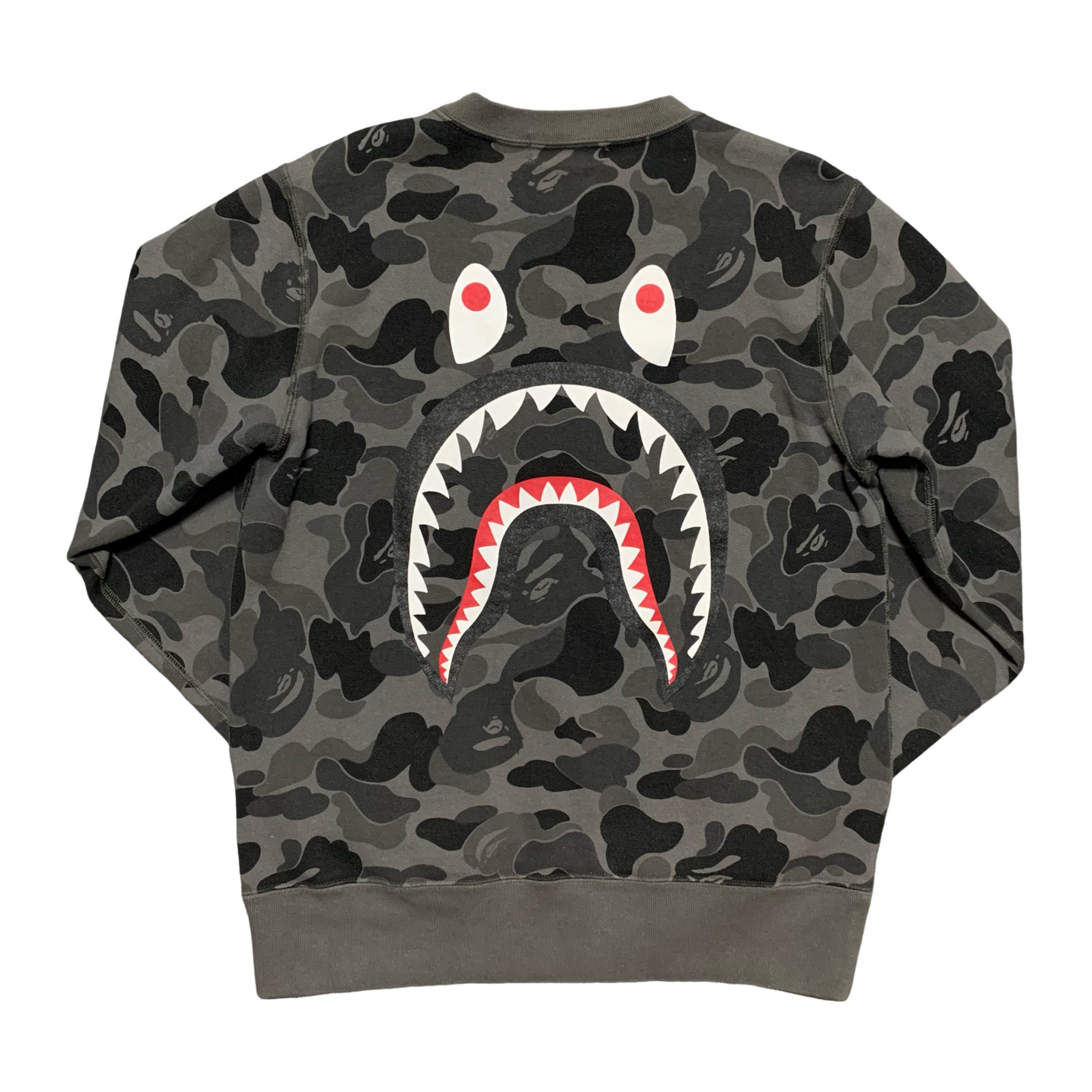 Bape Small Shark ABC Camo Black Sweatshirt Crewneck