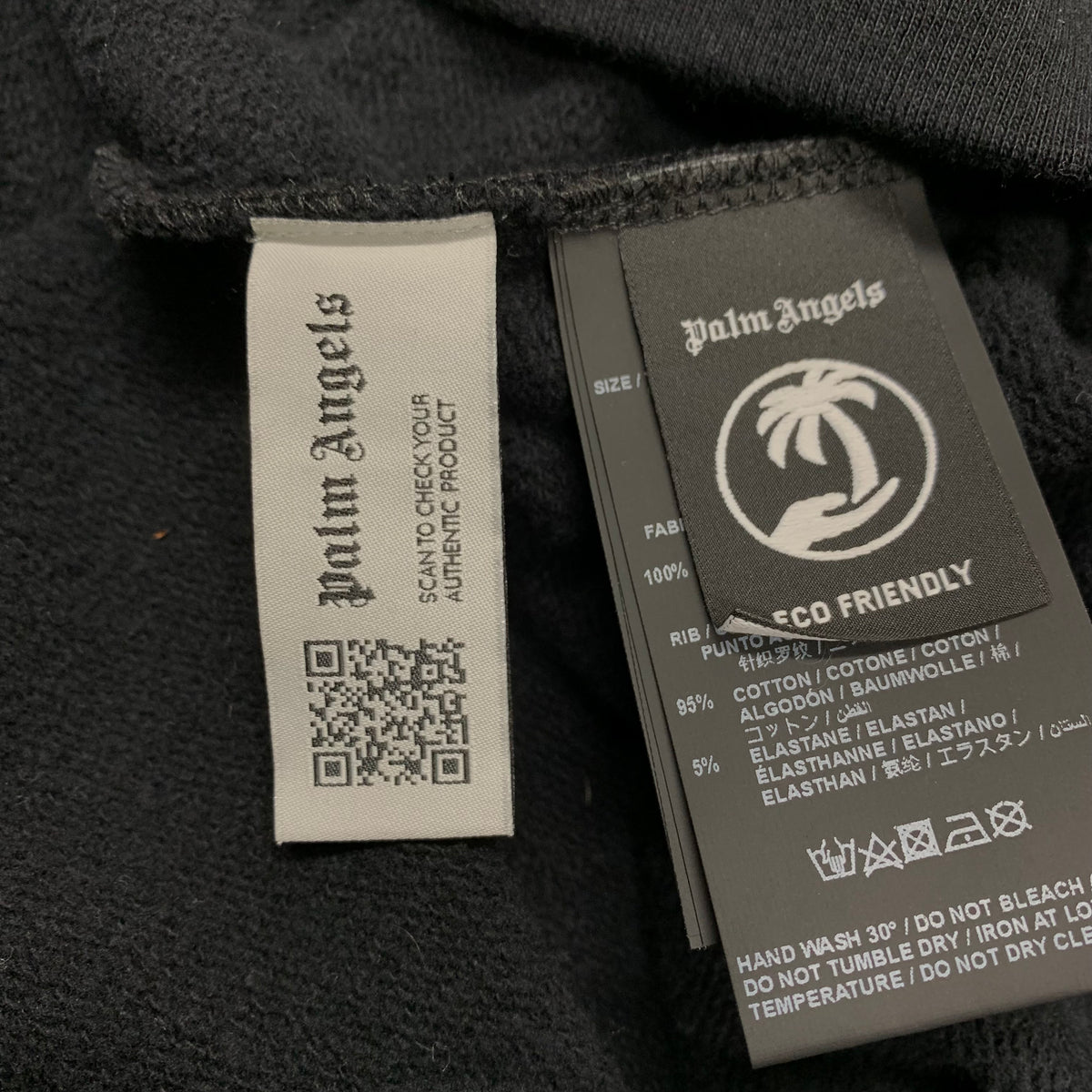 Palm Angels Small Hoodie Classic Black Hoodie Oversized Fit