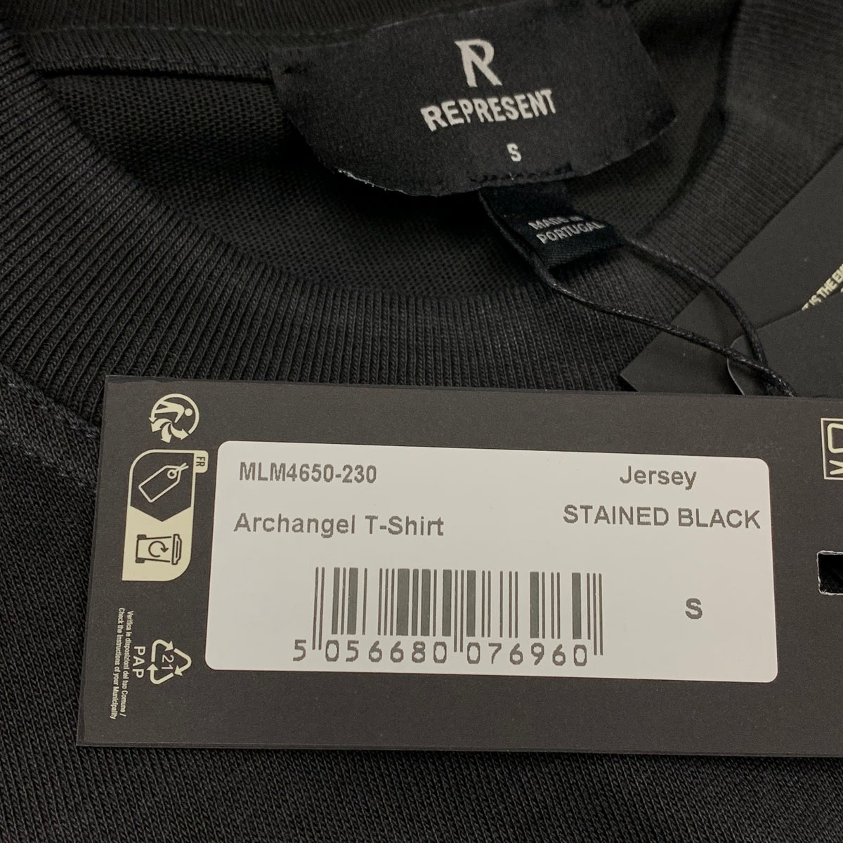 Represent Small Tee Archangel Stained Black T-Shirt