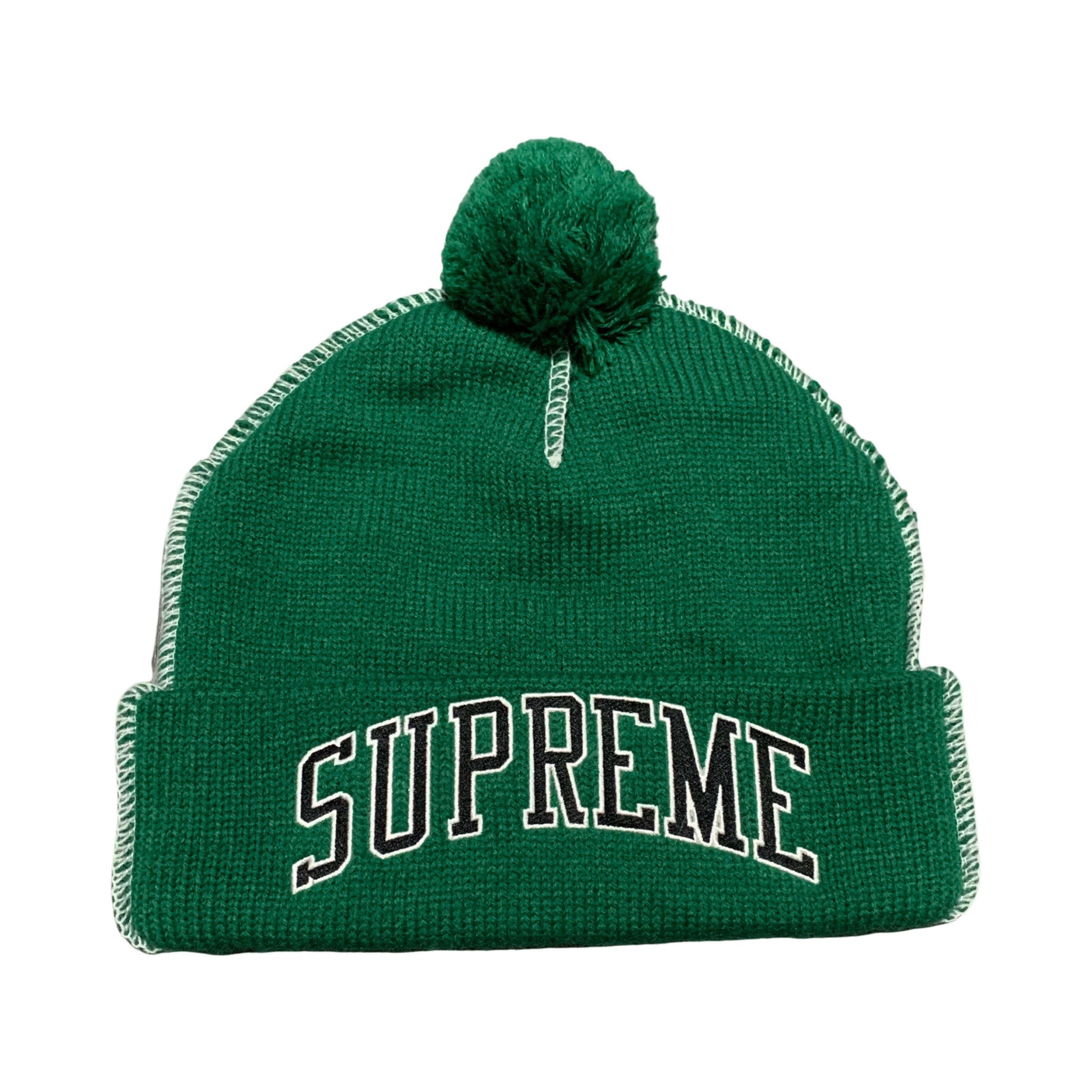 Supreme Beanie Green Bobble Hat