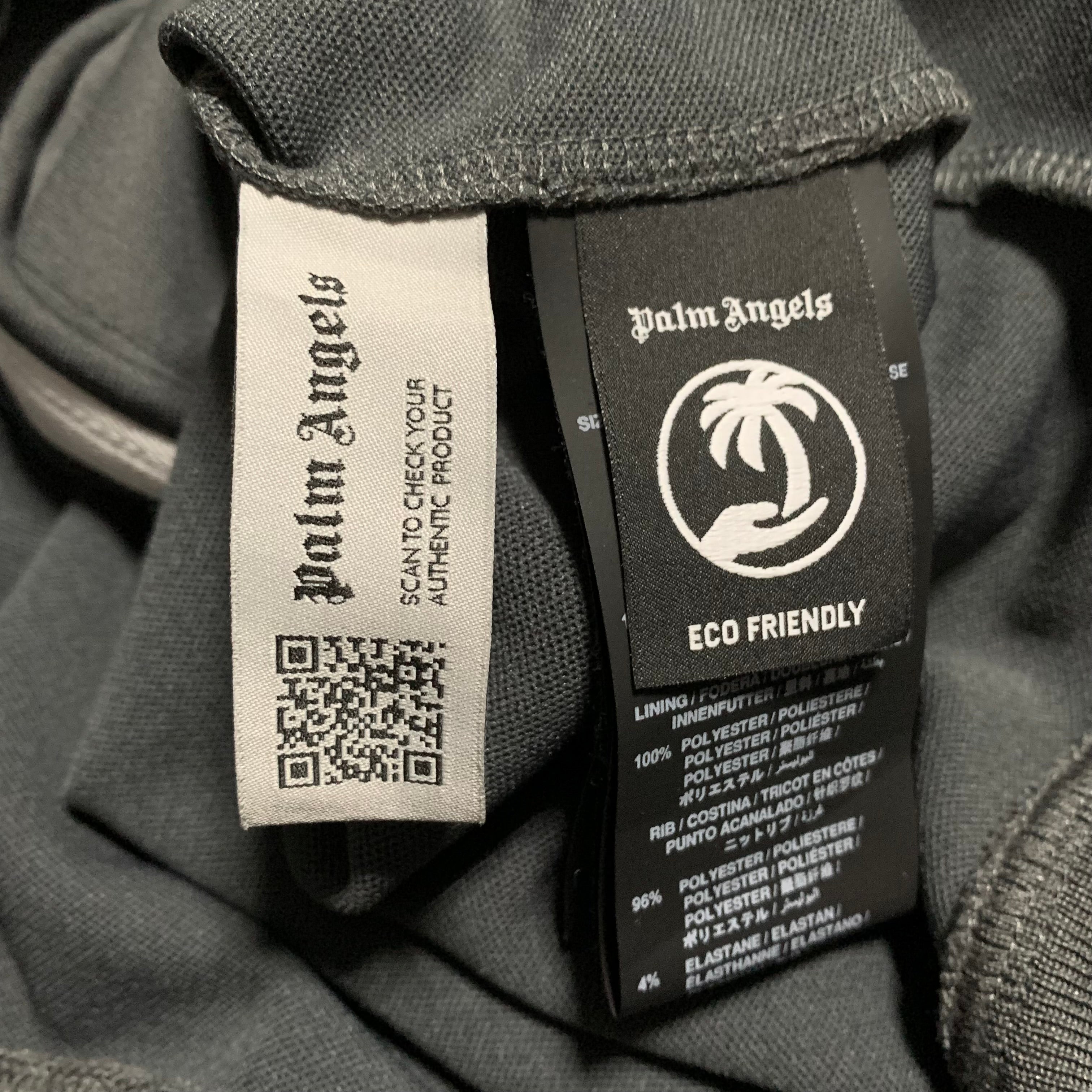 Palm Angels Medium Classic Track Jacket Zip Dark Grey