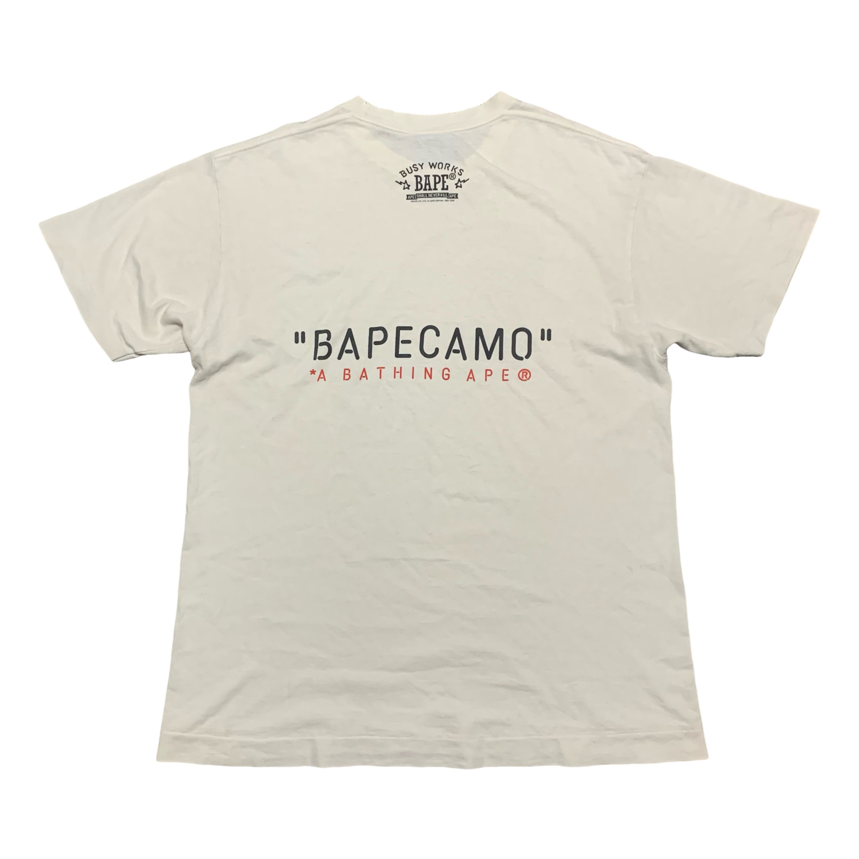 Bape Large Camo Graphic White Tee A Bathing Ape 2006 Vintage