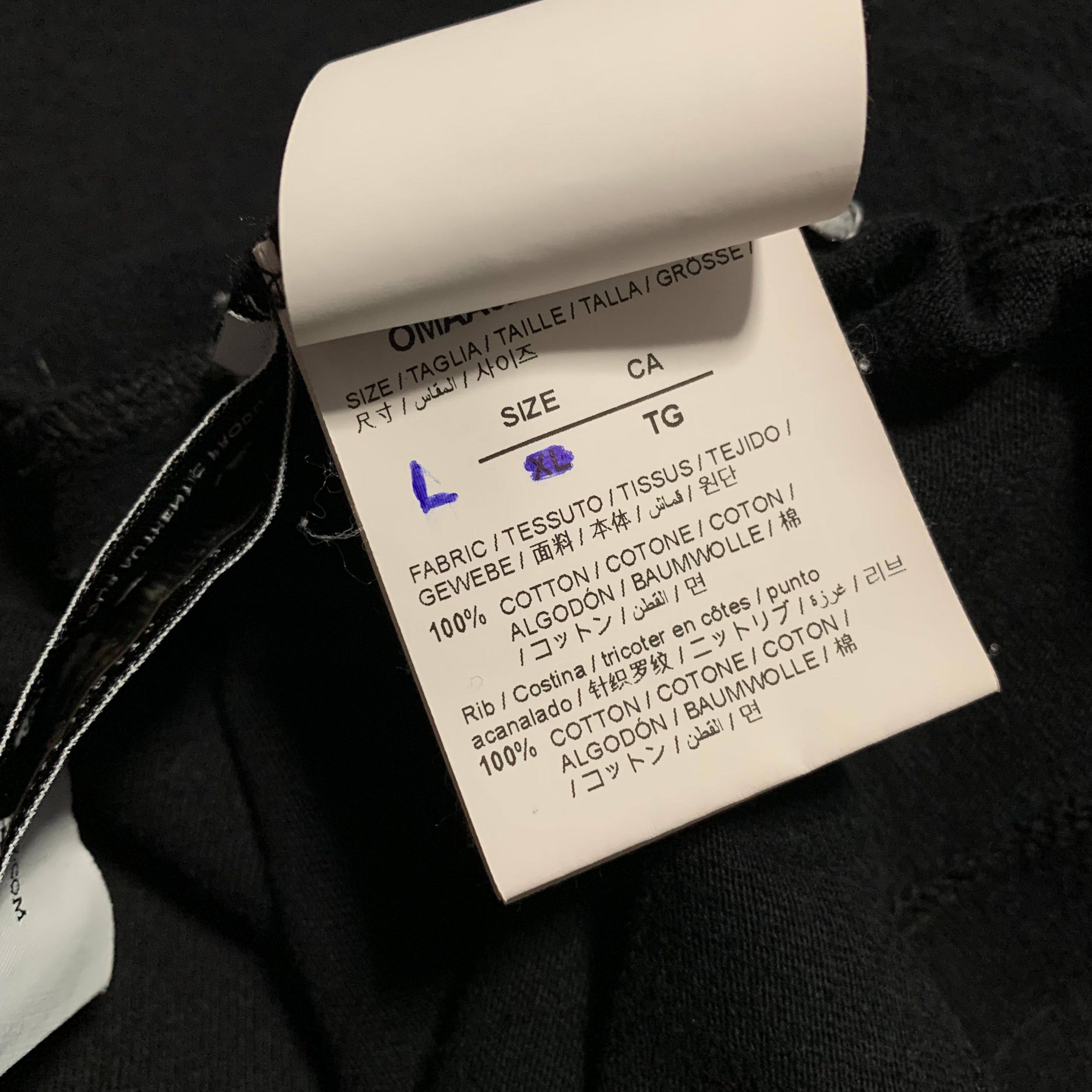 Off White Large Caravaggio Lute Black Tee Virgil Abloh
