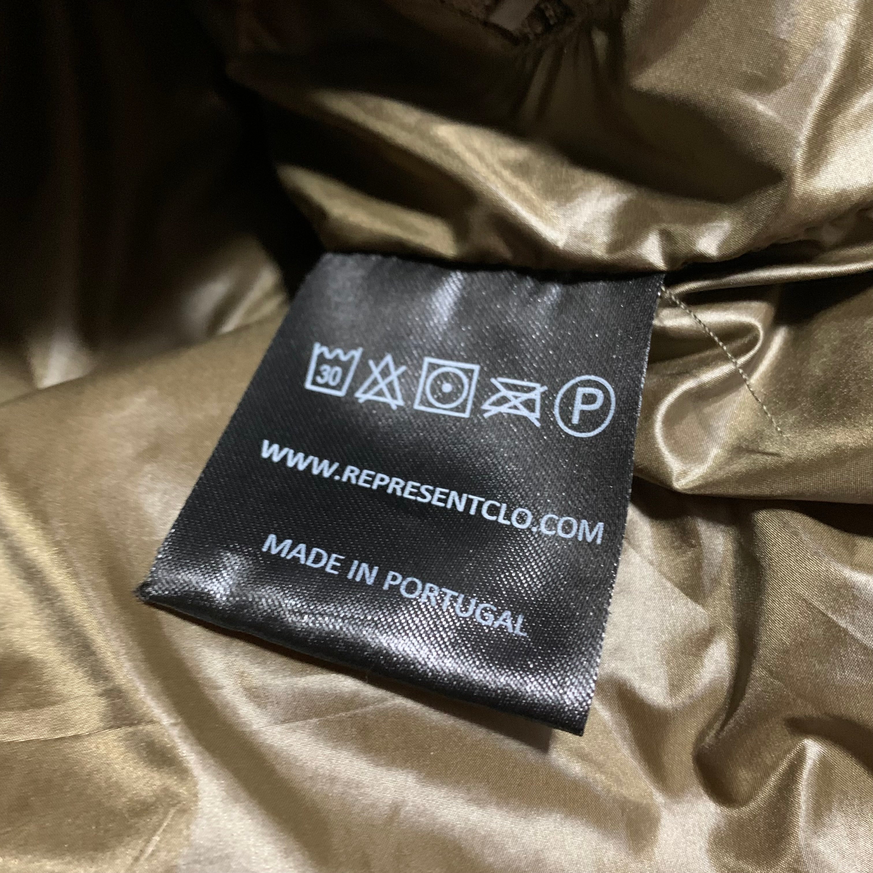 Represent XS Puffer Jacket Green Camo Camouflage (RRP £340)