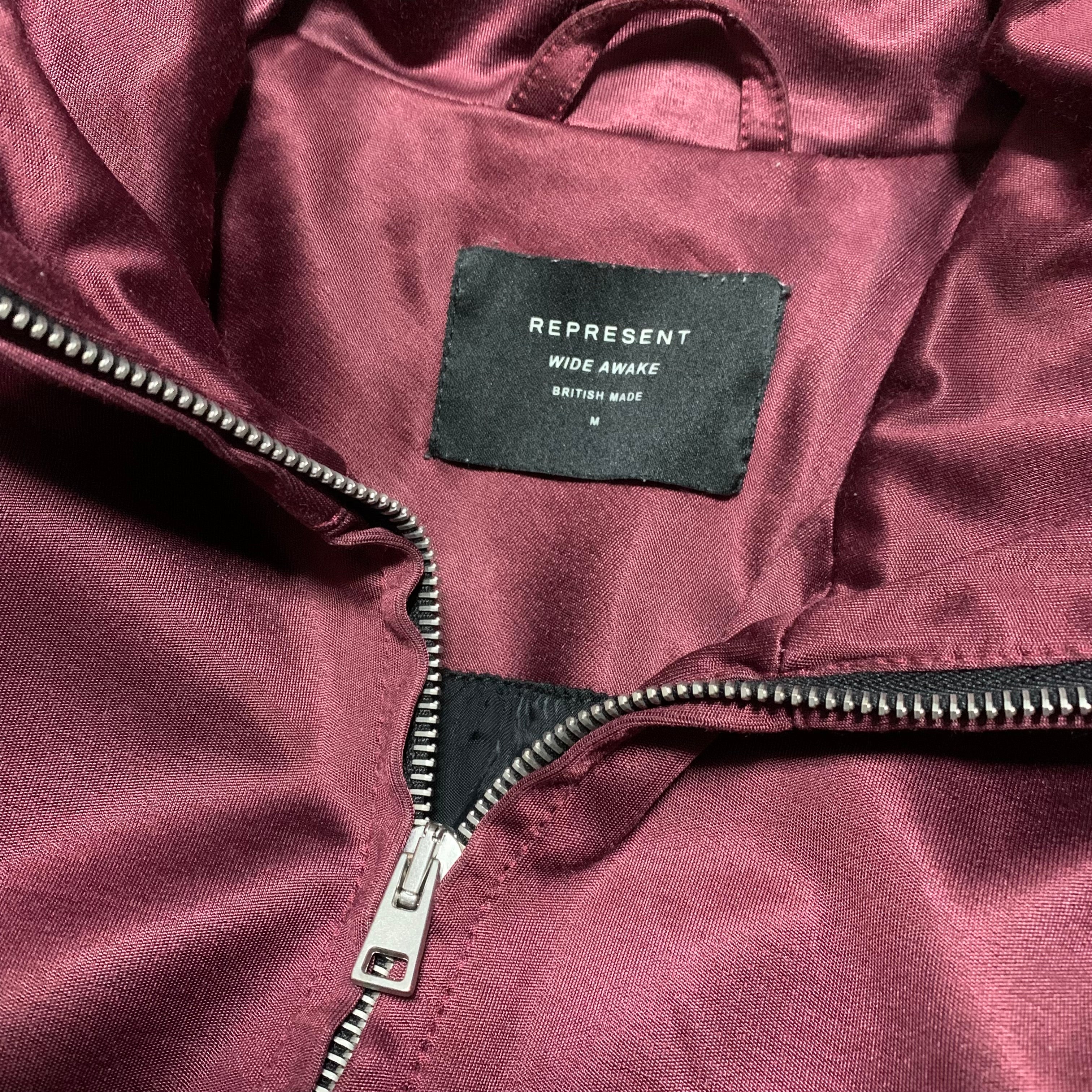 Represent Medium Track Jacket Burgundy Going Through Hell British Made