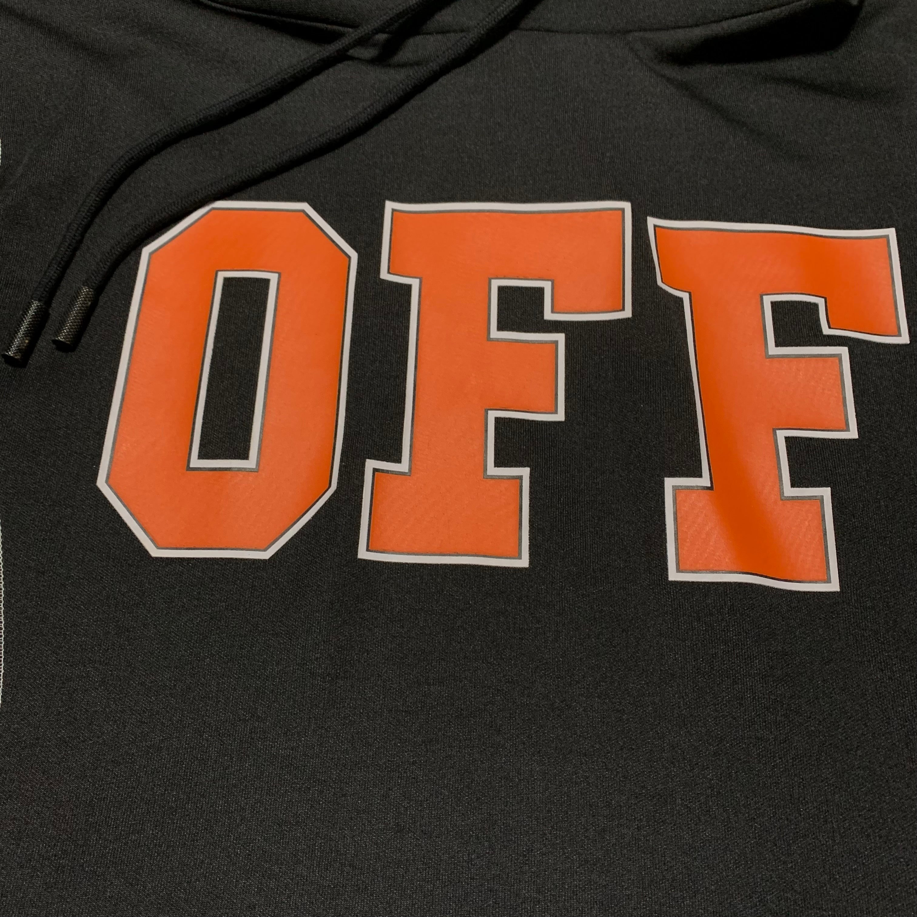 Off White Large Hoodie 'I WAS JUST THINKING' Black Virgil Abloh