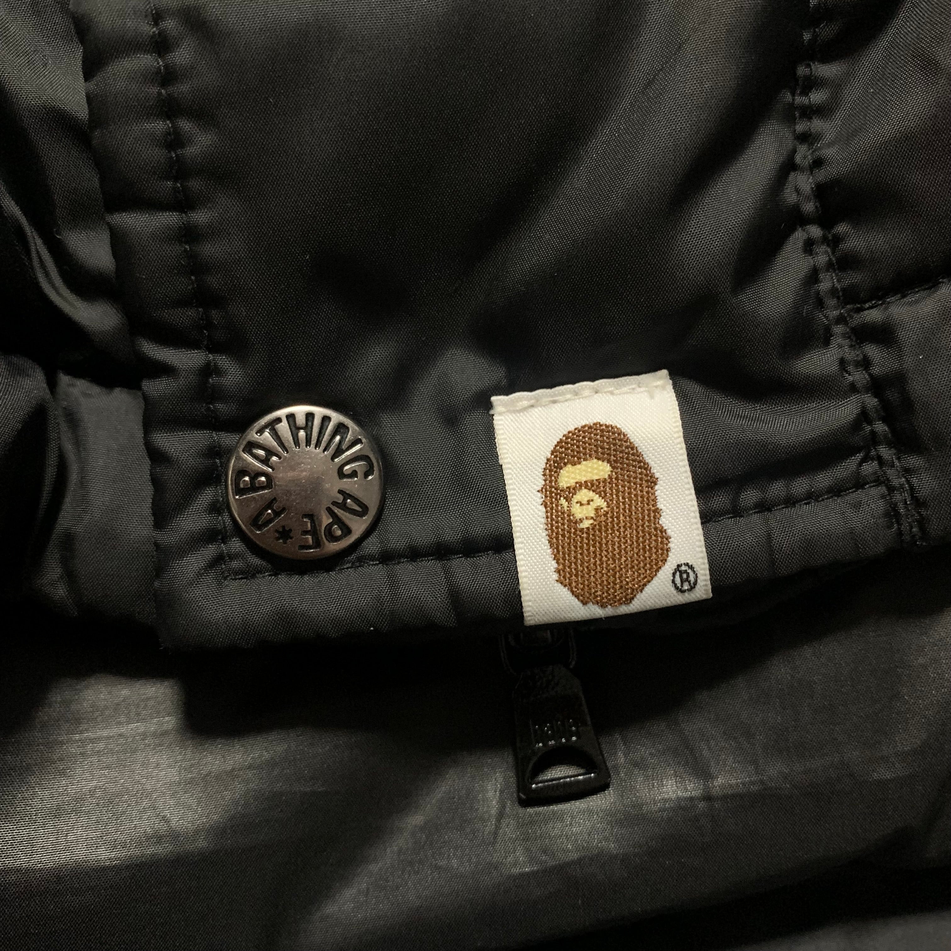 Bape Small Shark Snowboard Down Puffer Jacket Black A Bathing Ape 2022 (RRP £599)