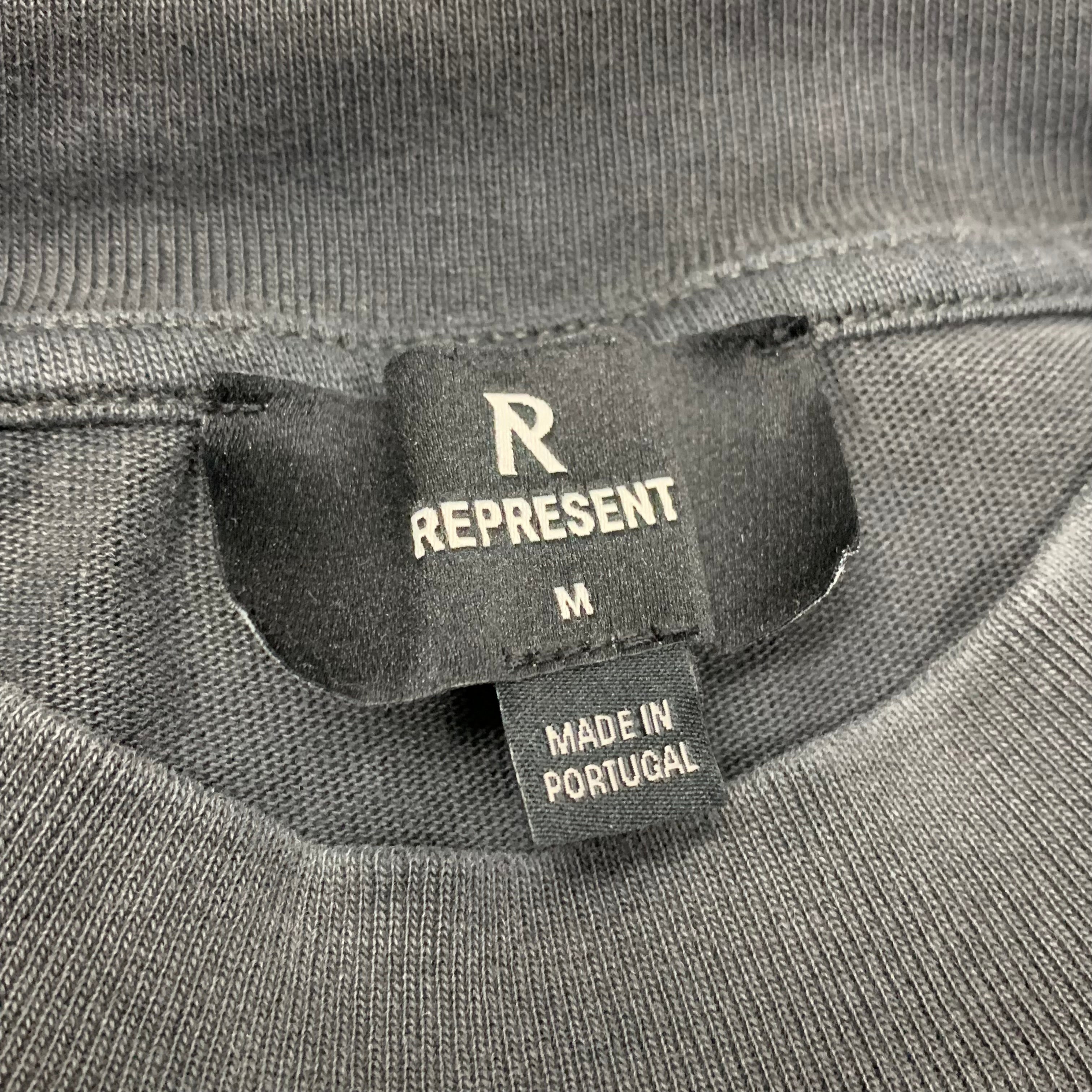 Represent Medium Tee Reborn Aged Black T-Shirt