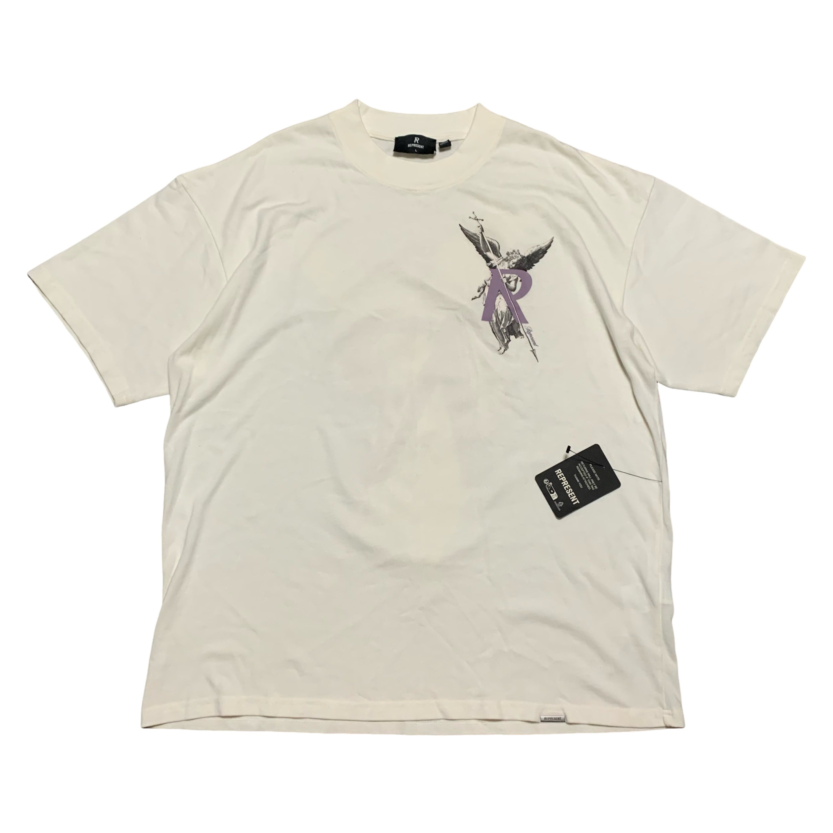 Represent Large Archangel Flat White Tee